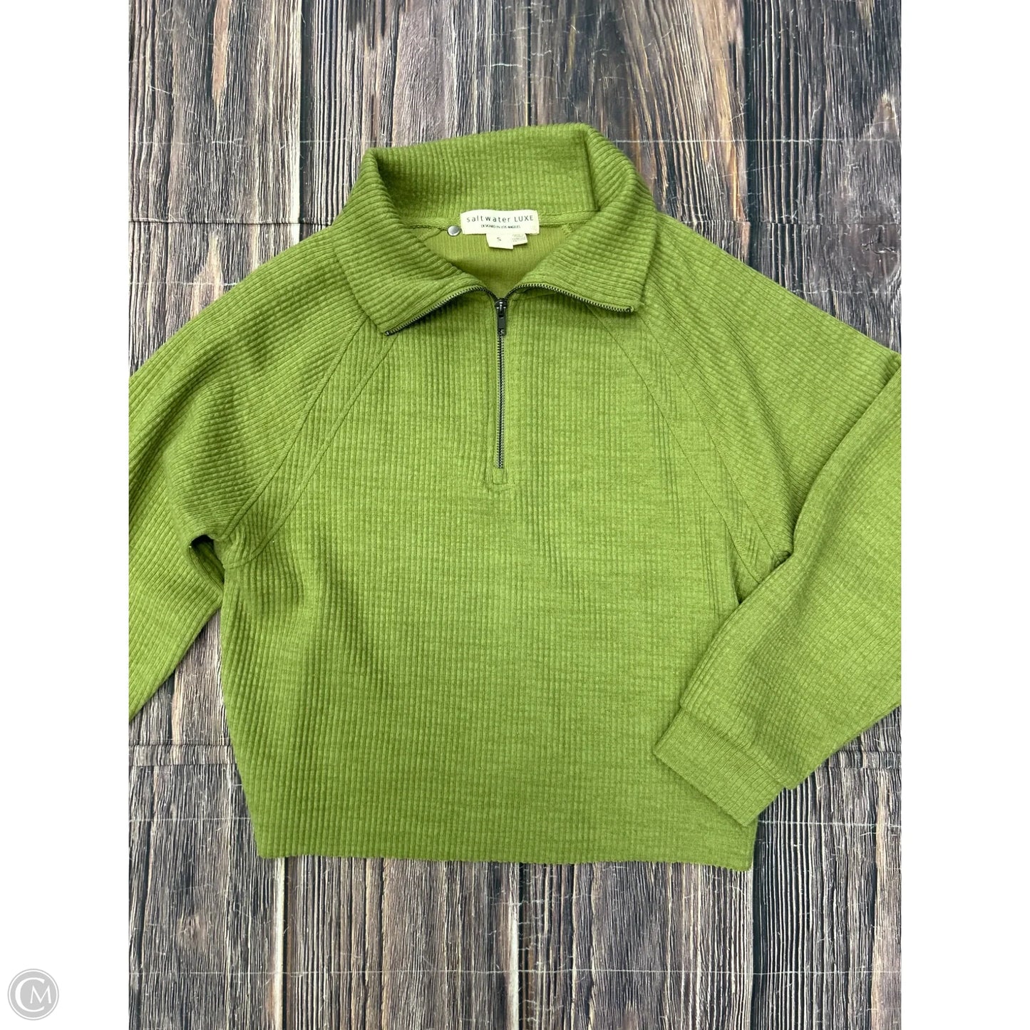 Sweatshirt Collar By Saltwater Luxe In Green, Size: S