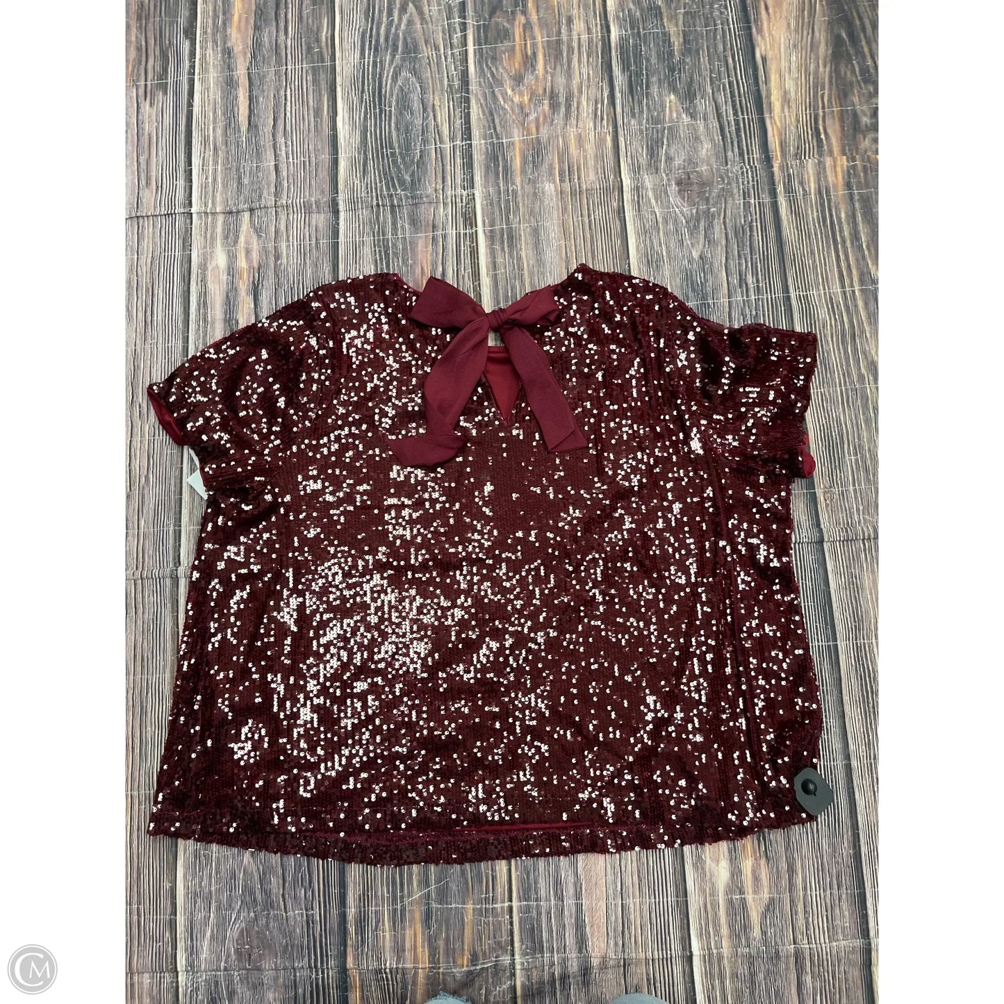 Top Short Sleeve By Nine West In Red, Size: 4x