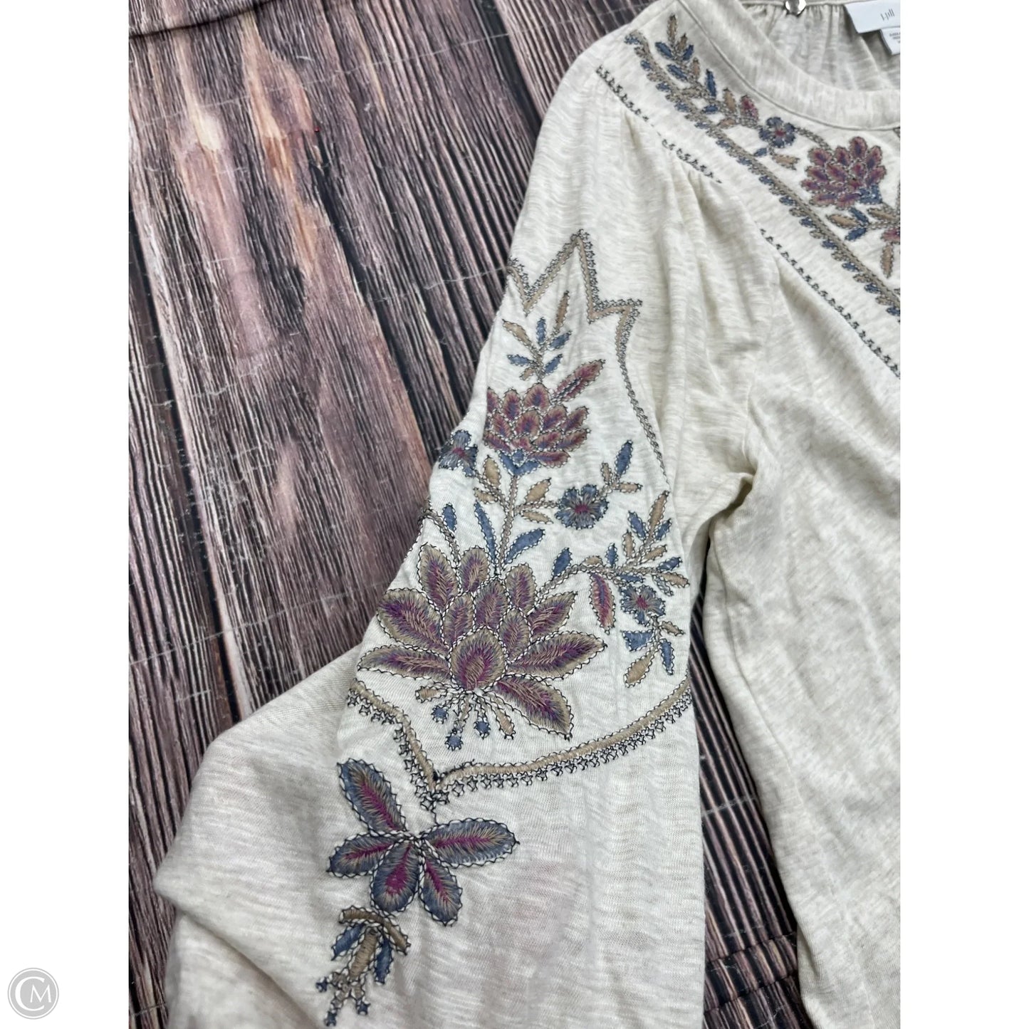 Top Long Sleeve By J. Jill In Cream, Size: Xs