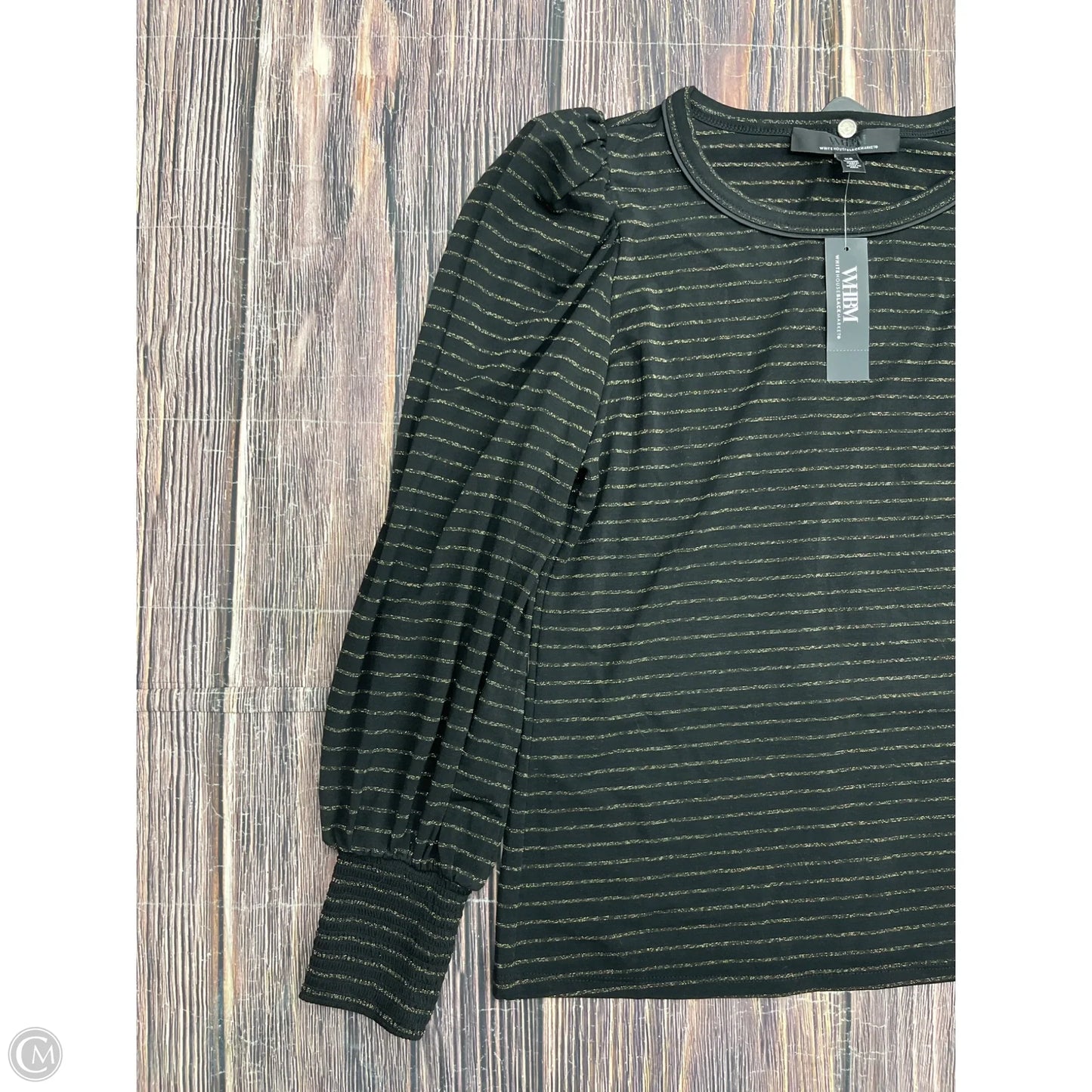 Top Long Sleeve By White House Black Market In Black, Size: Xs