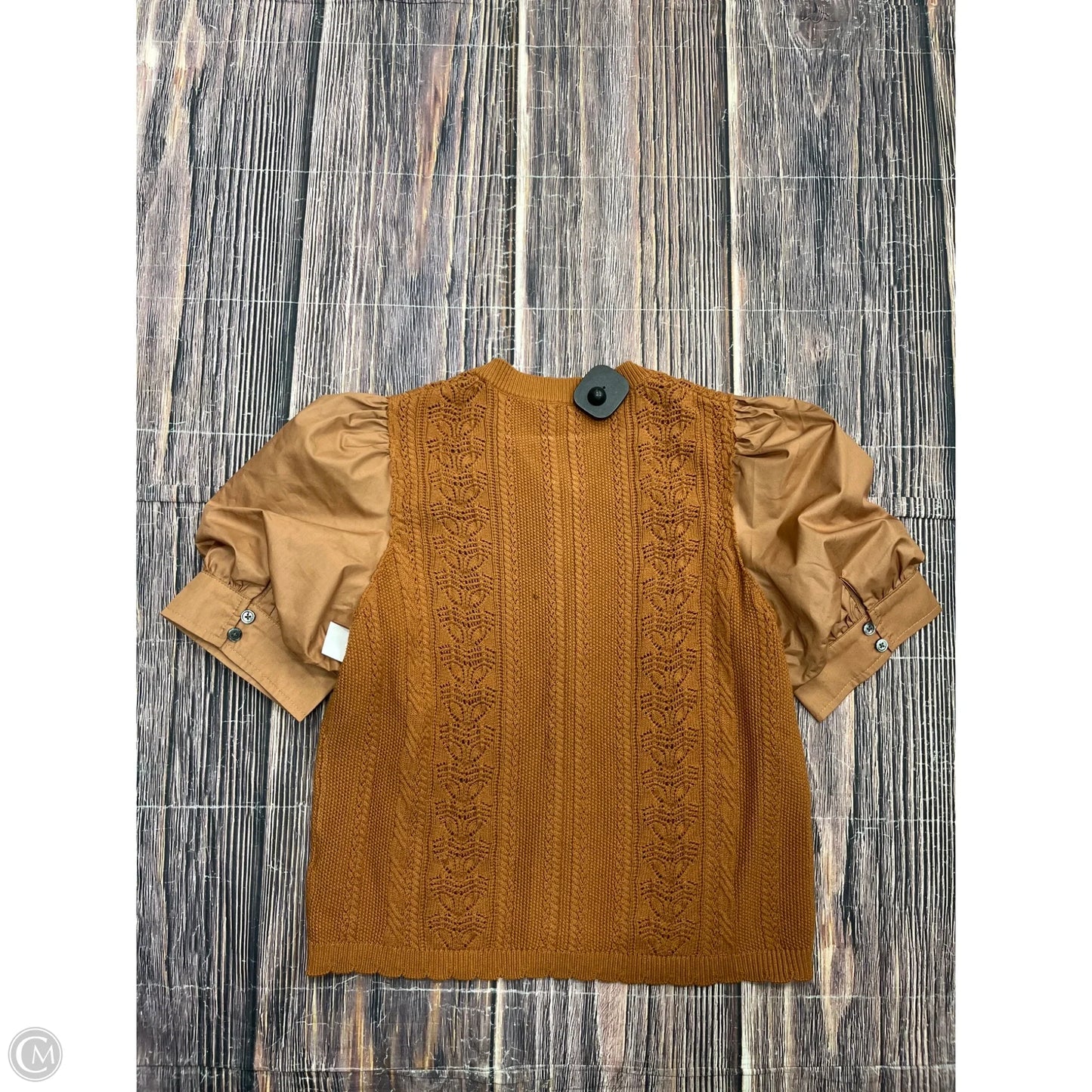Top Short Sleeve By Current Air In Brown, Size: S