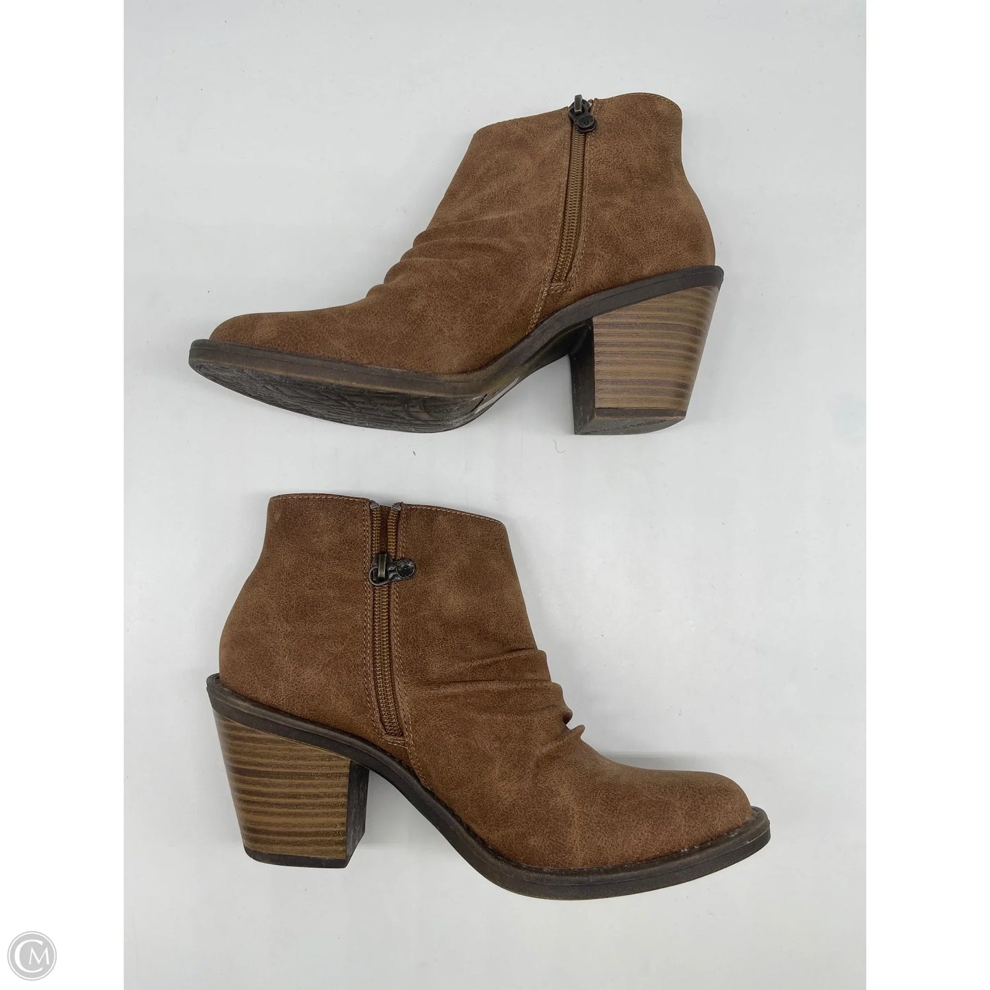 Boots Ankle Heels By Blowfish In Brown, Size: 9