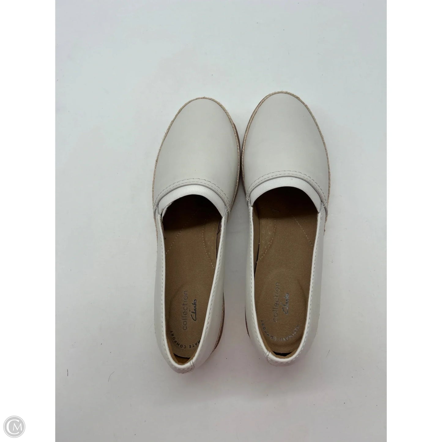 Shoes Flats By Clarks In White, Size: 8