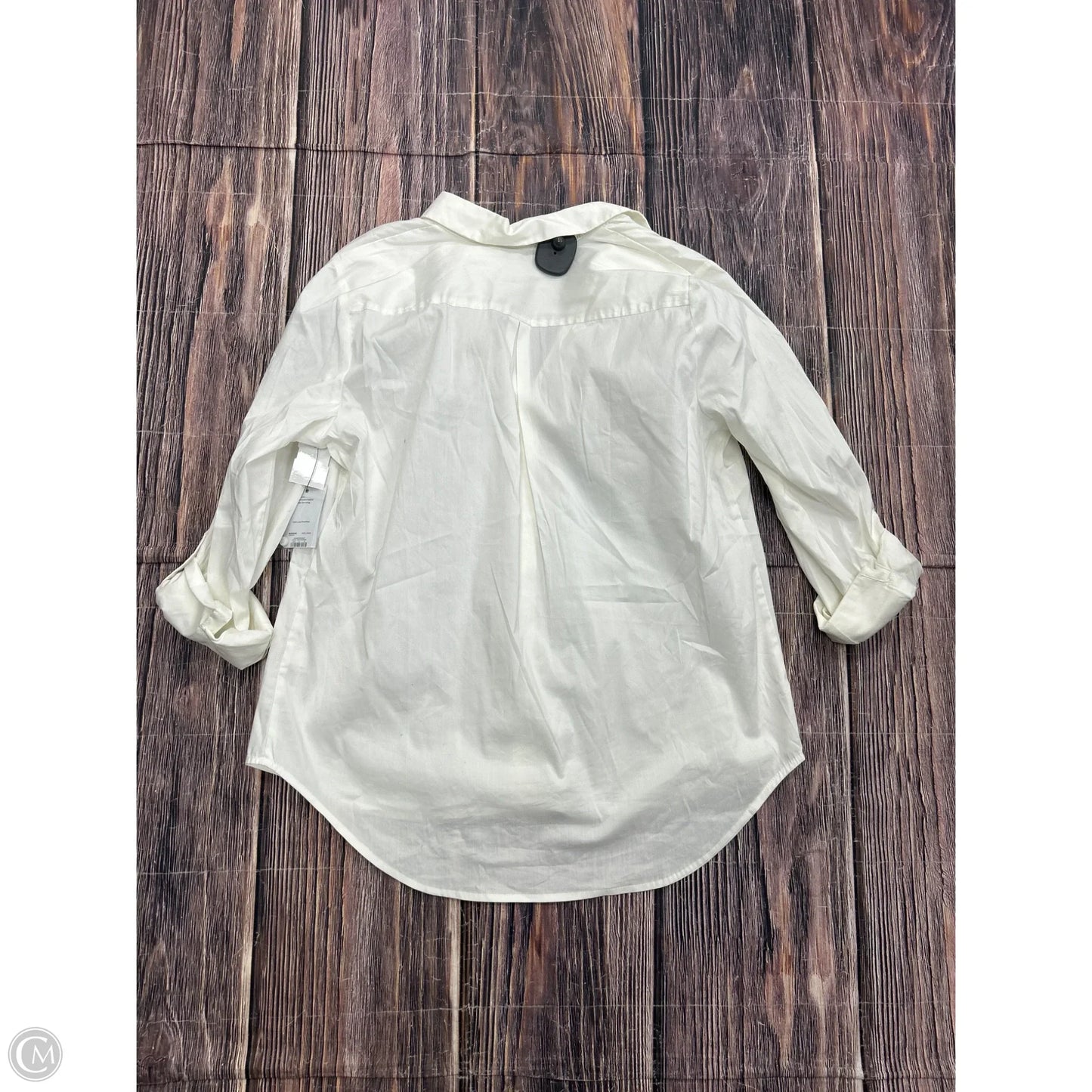 Top 3/4 Sleeve By Nine West In White, Size: L