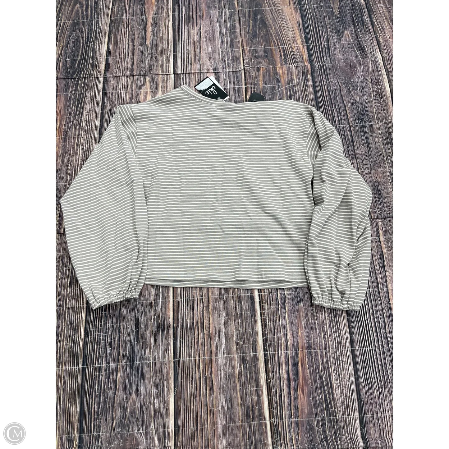 Top Long Sleeve By Wishlist In Grey, Size: M