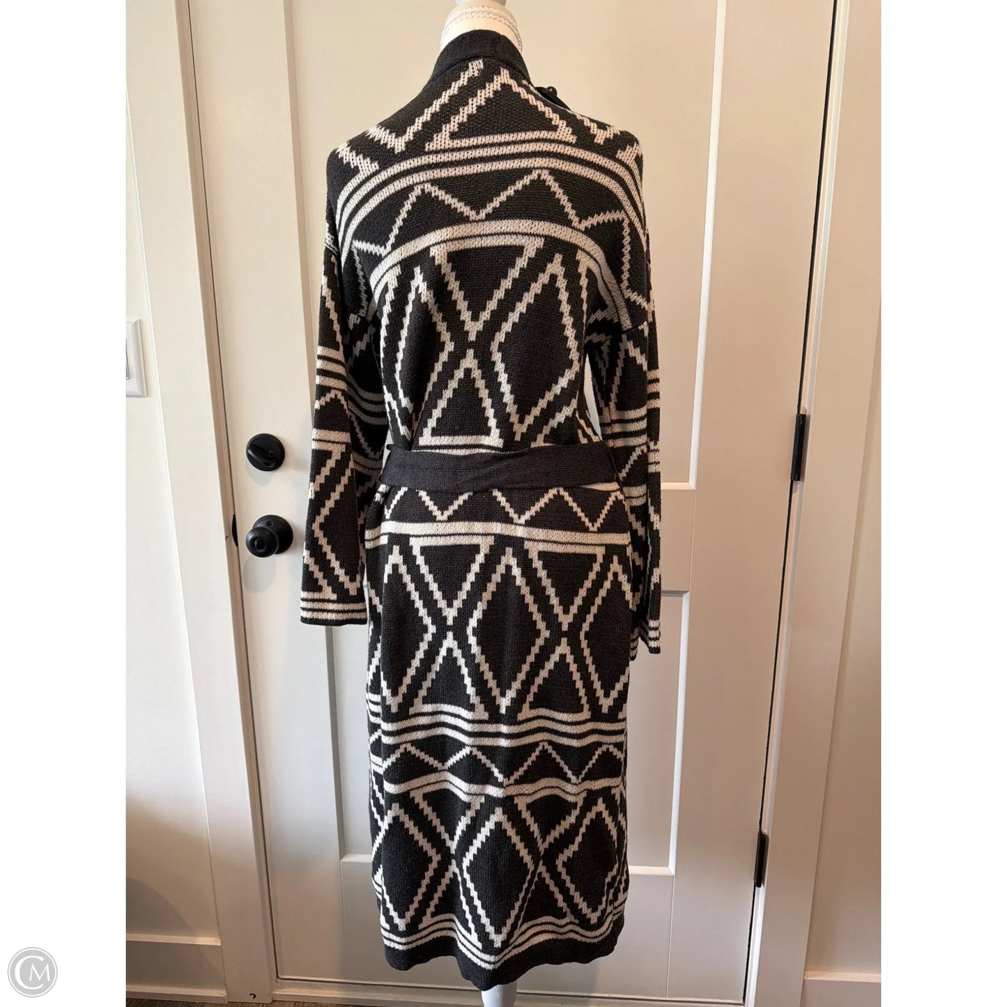 Sweater Cardigan By Elan In Grey, Size: S