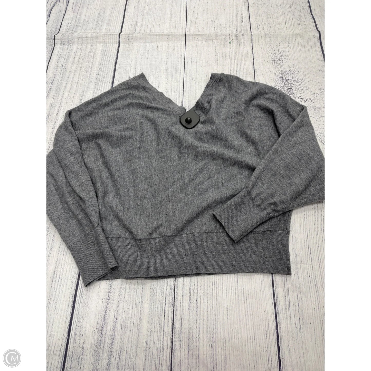 Top Long Sleeve By Express In Grey, Size: L
