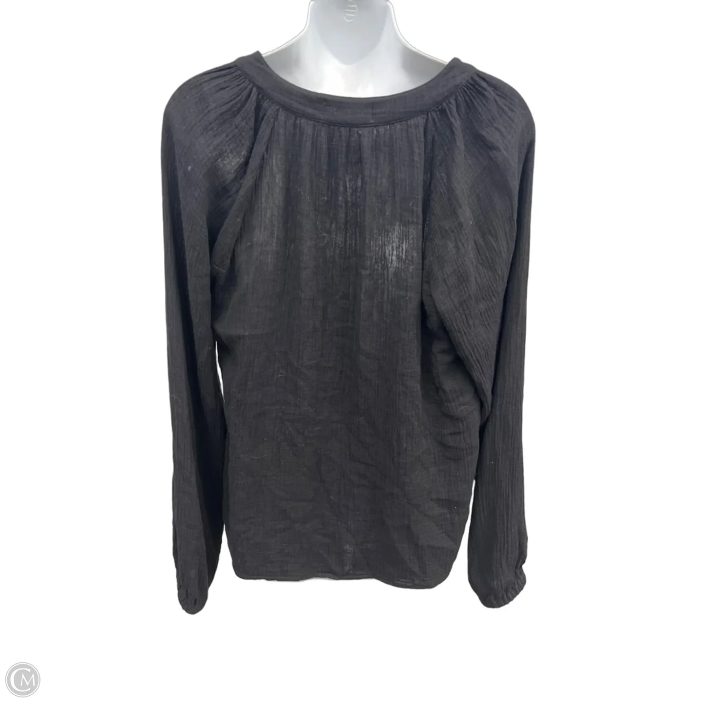 Top Long Sleeve By Cloth & Stone In Black, Size: M