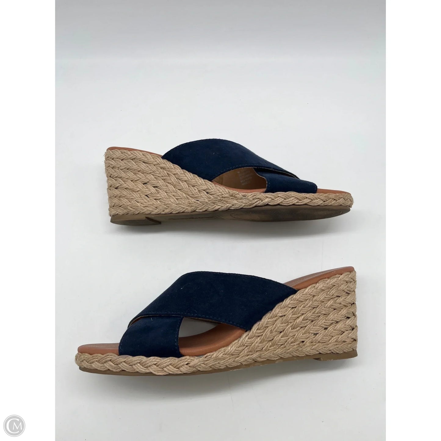 Sandals Heels Platform By Tommy Bahama In Navy, Size: 9