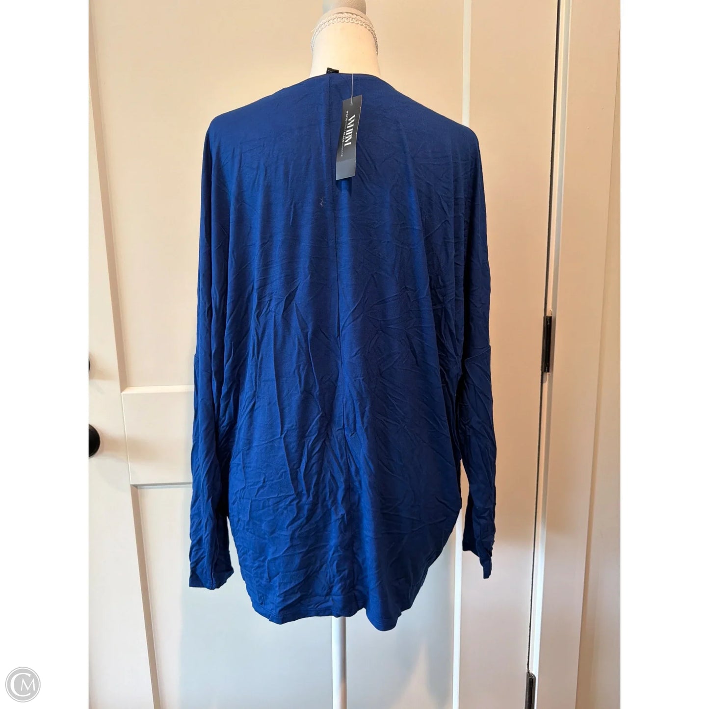 Top Long Sleeve By White House Black Market In Blue, Size: L