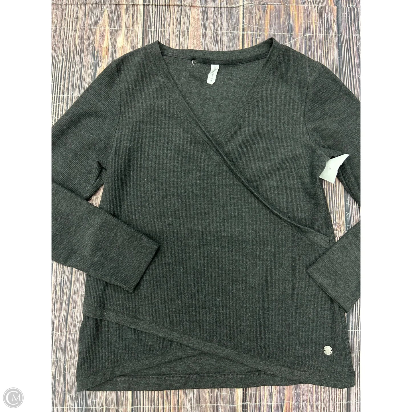 Top Long Sleeve By Ideology In Grey, Size: M