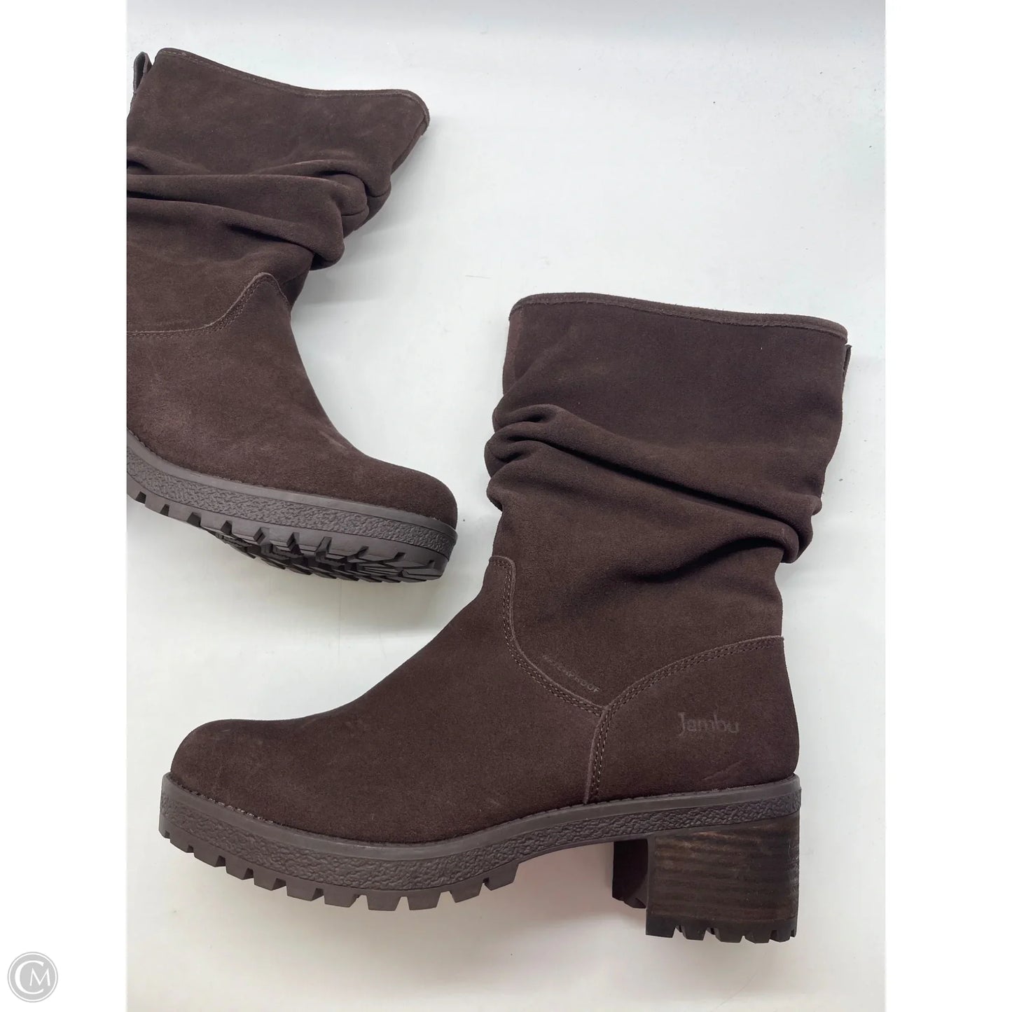 Boots Ankle Heels By Jambu In Brown, Size: 10