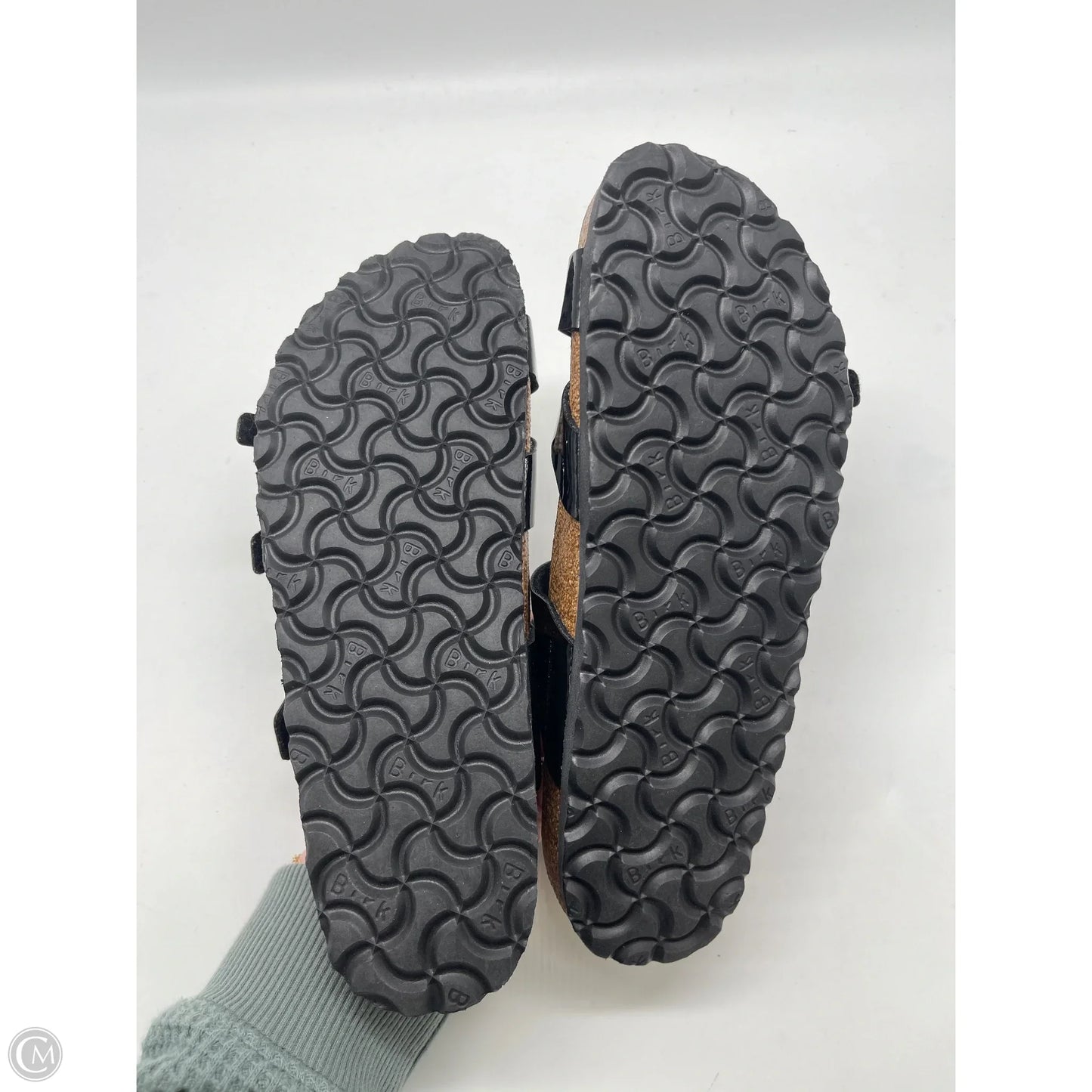 Sandals Flats By Birkenstock In Black, Size: 8