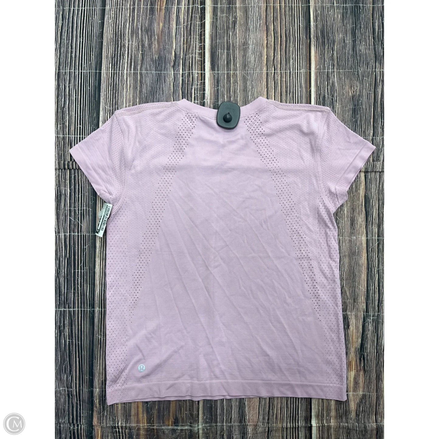 Athletic Top Short Sleeve By Lululemon In Pink, Size: 6