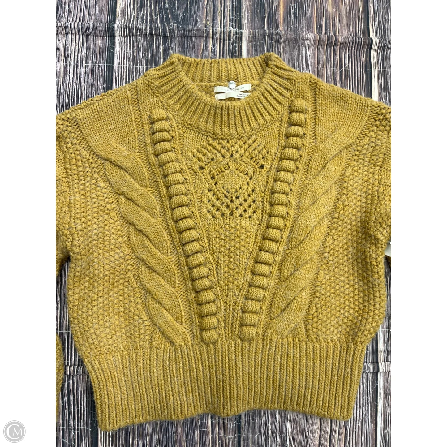 Sweater By Anthropologie In Yellow, Size: S