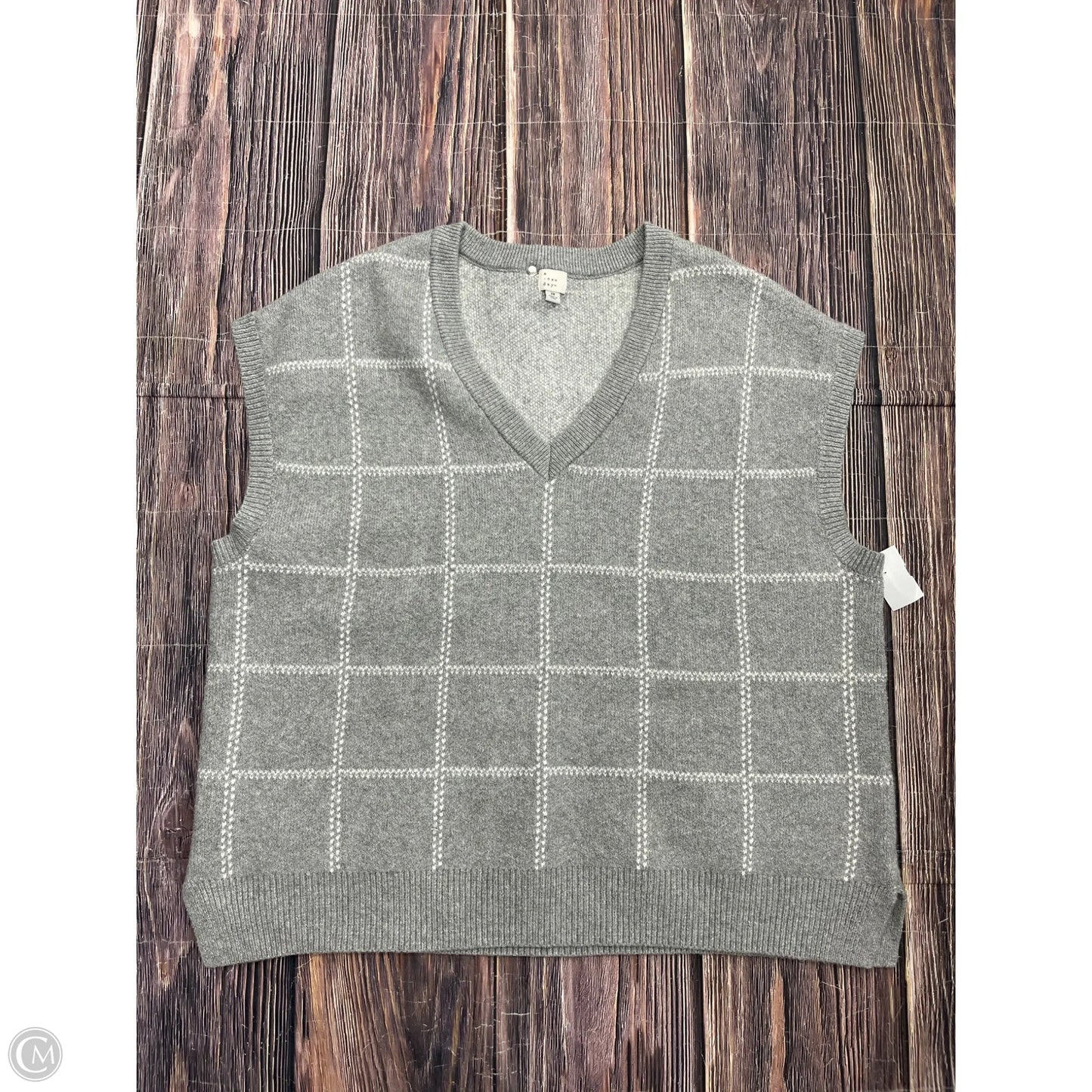 Vest Sweater By A New Day In Grey, Size: 2x