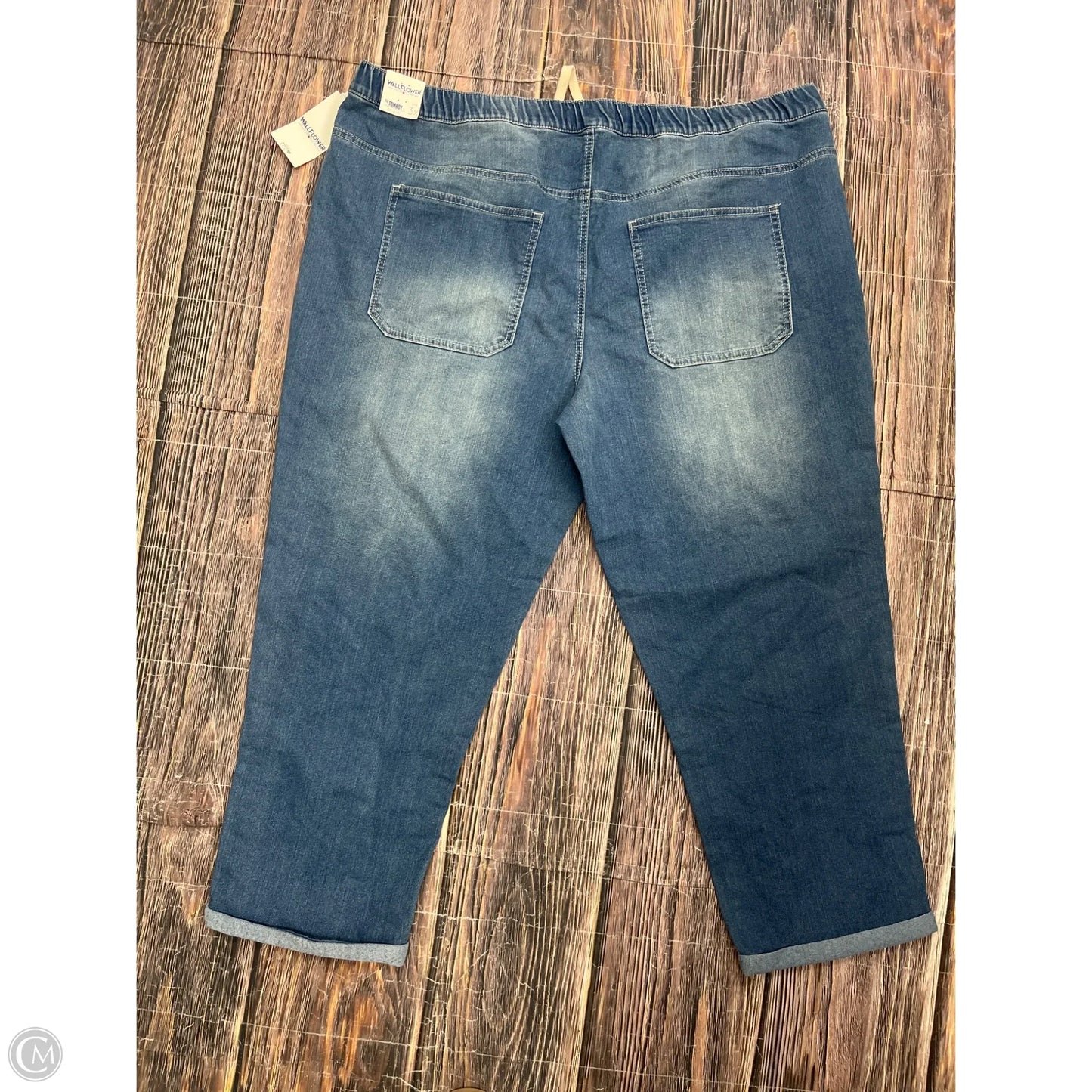 Jeans Straight By Wallflower In Blue Denim, Size: 3x