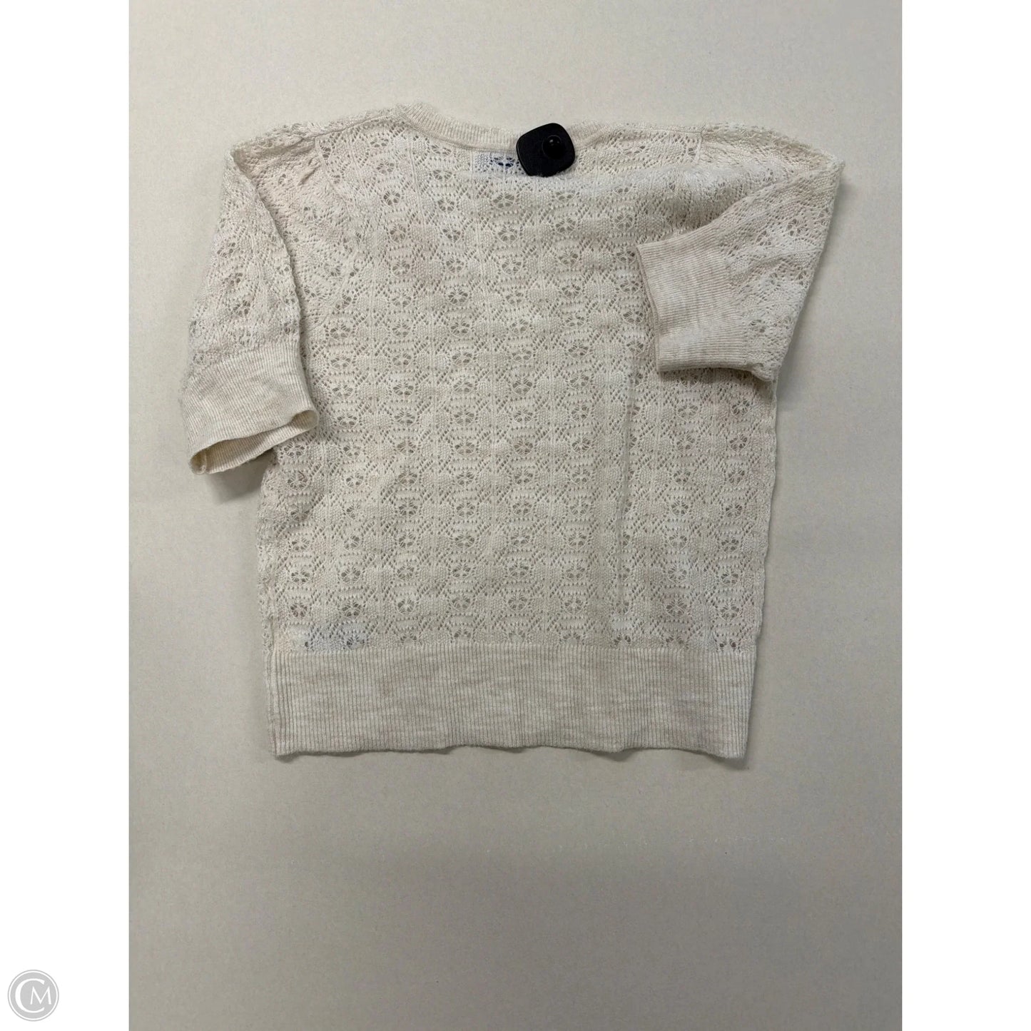 Sweater Short Sleeve By Old Navy In Cream, Size: S