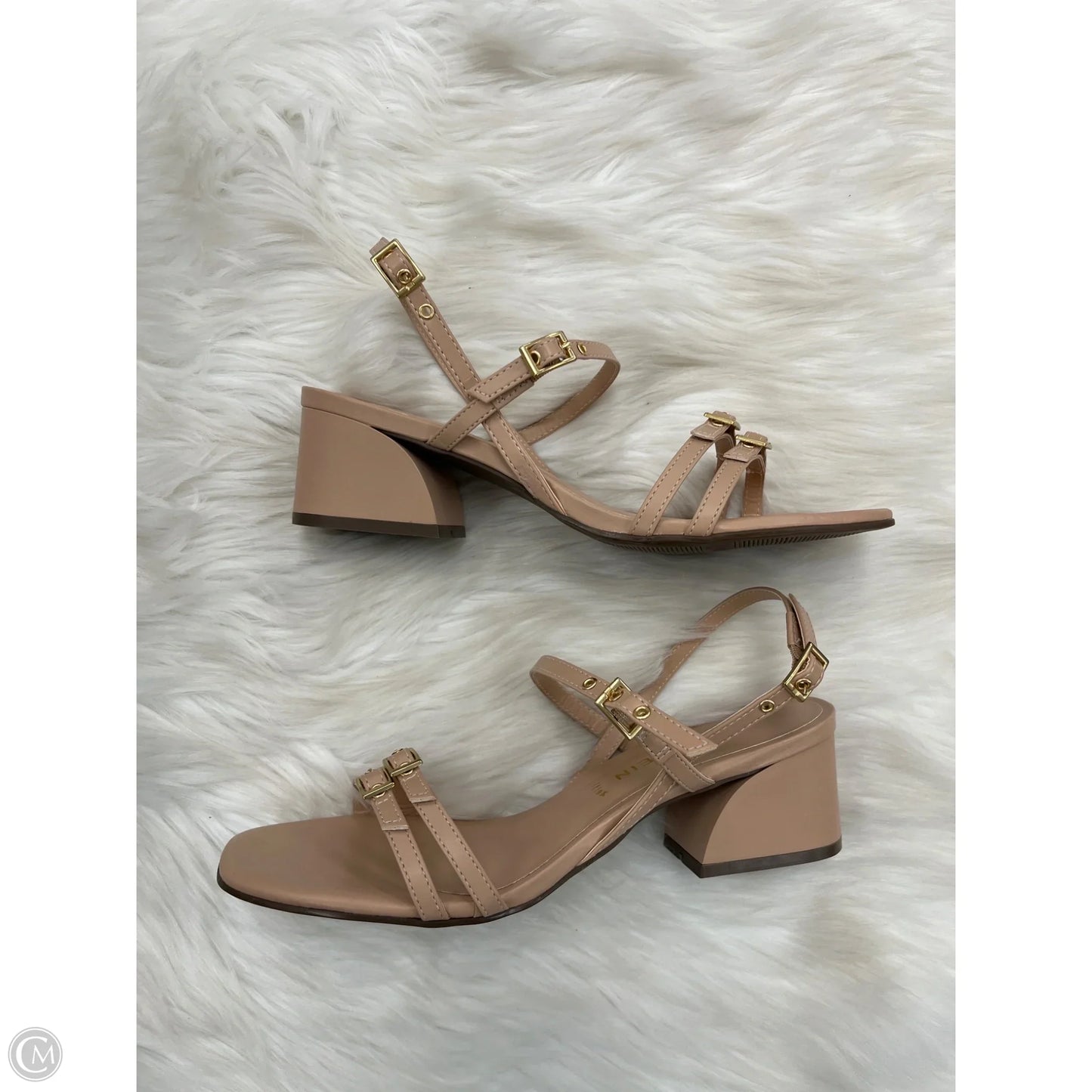 Sandals Heels Block By Anne Klein In Cream, Size: 8.5