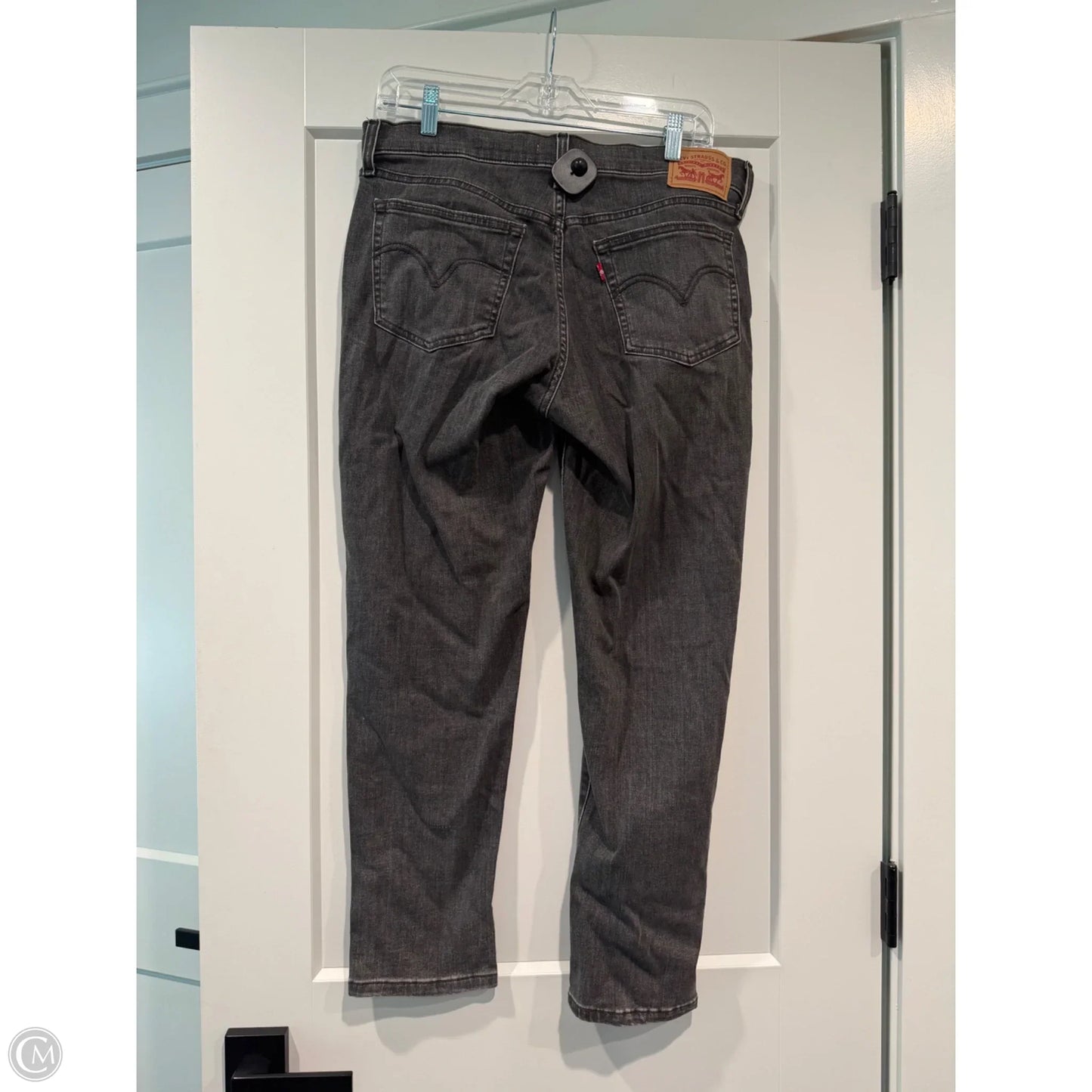 Jeans Boyfriend By Levis In Black Denim, Size: 10