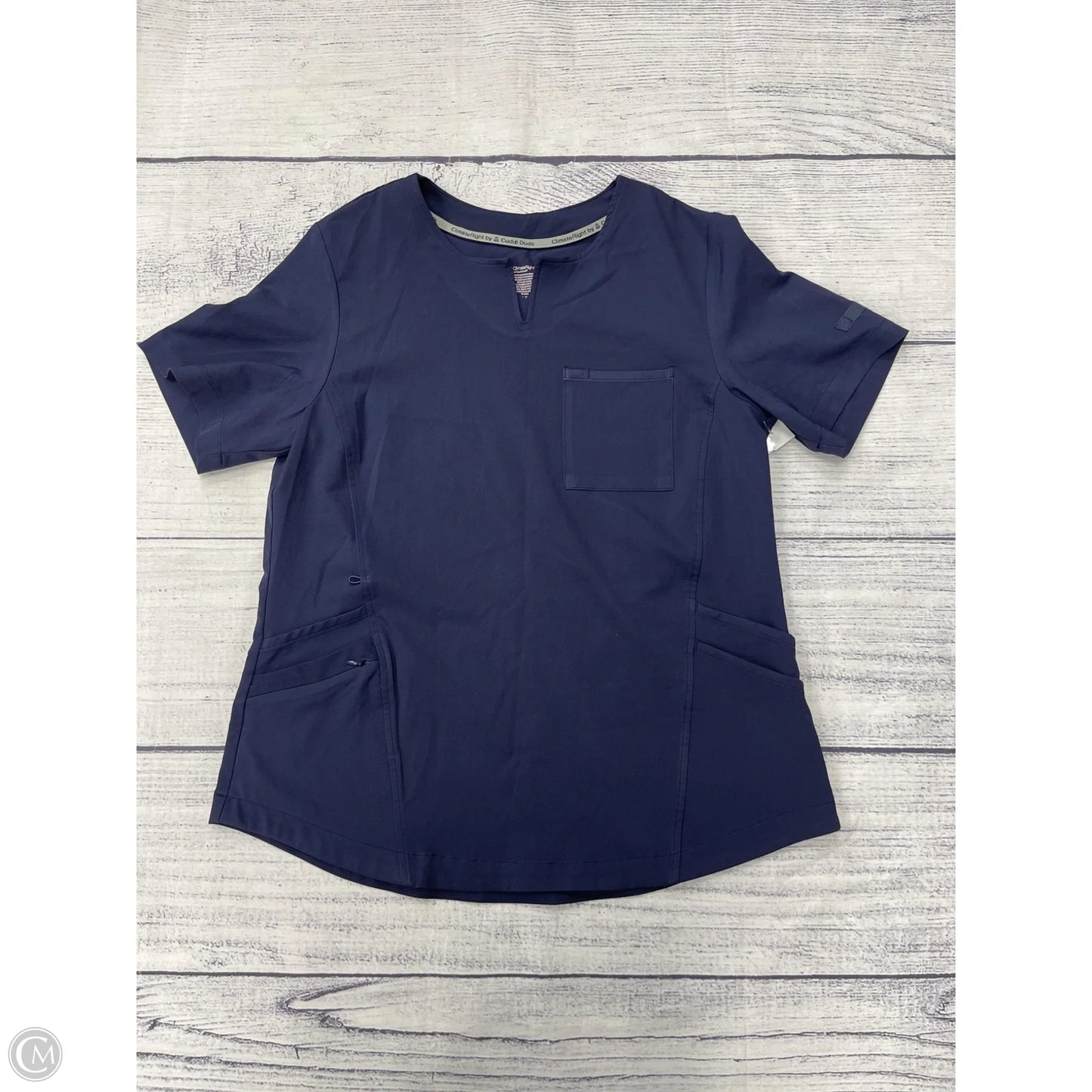 Top Short Sleeve By Cuddl Duds In Blue, Size: L