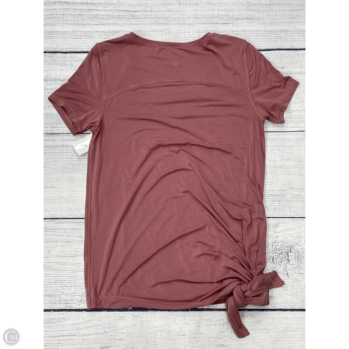 Athletic Top Short Sleeve By Lululemon In Pink, Size: S