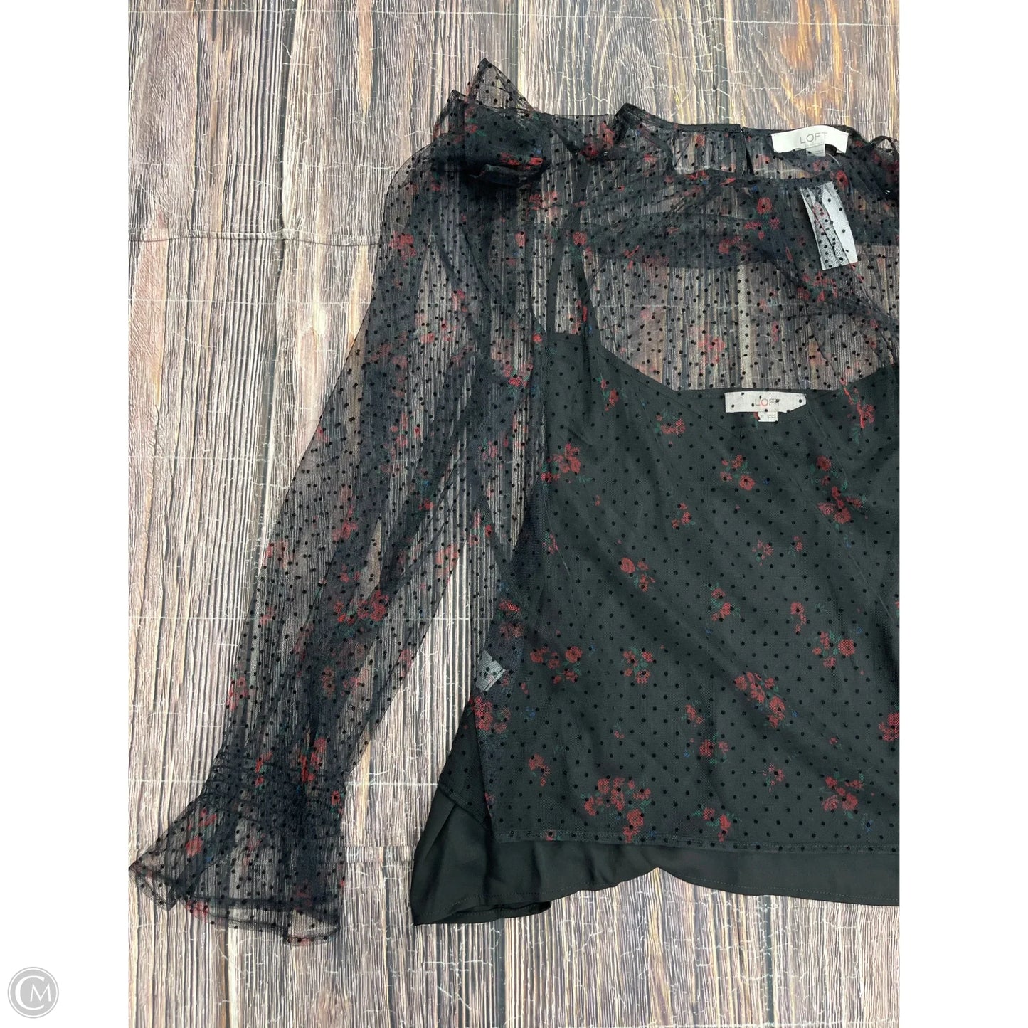 Top Long Sleeve By Loft In Black, Size: Xl