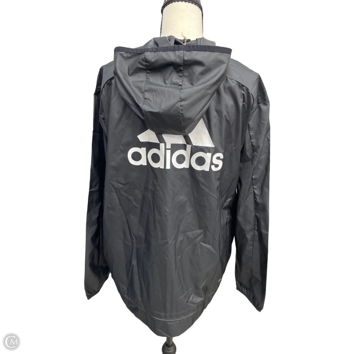 Athletic Jacket By Adidas In Black, Size: Xl