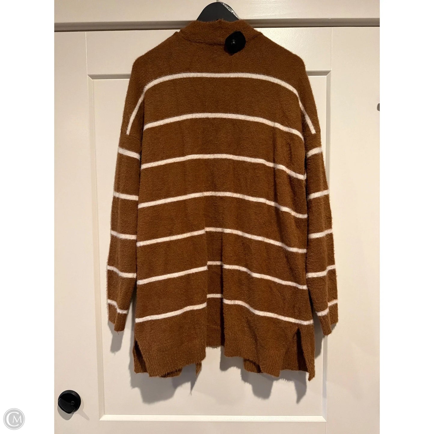 Cardigan By Betseys Boutique Shop In Brown & White, Size: L