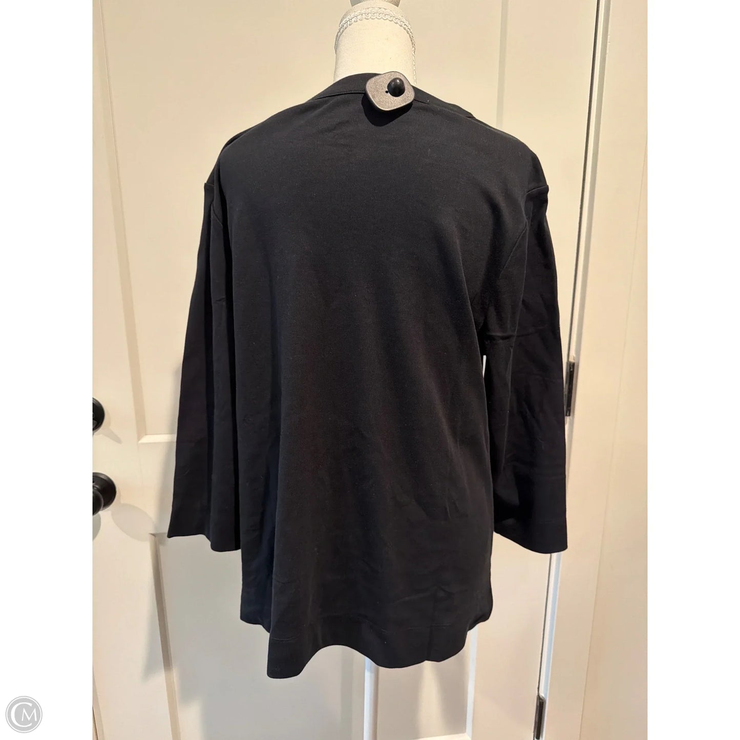 Top Long Sleeve By Isaac Mizrahi Live Qvc In Black, Size: L