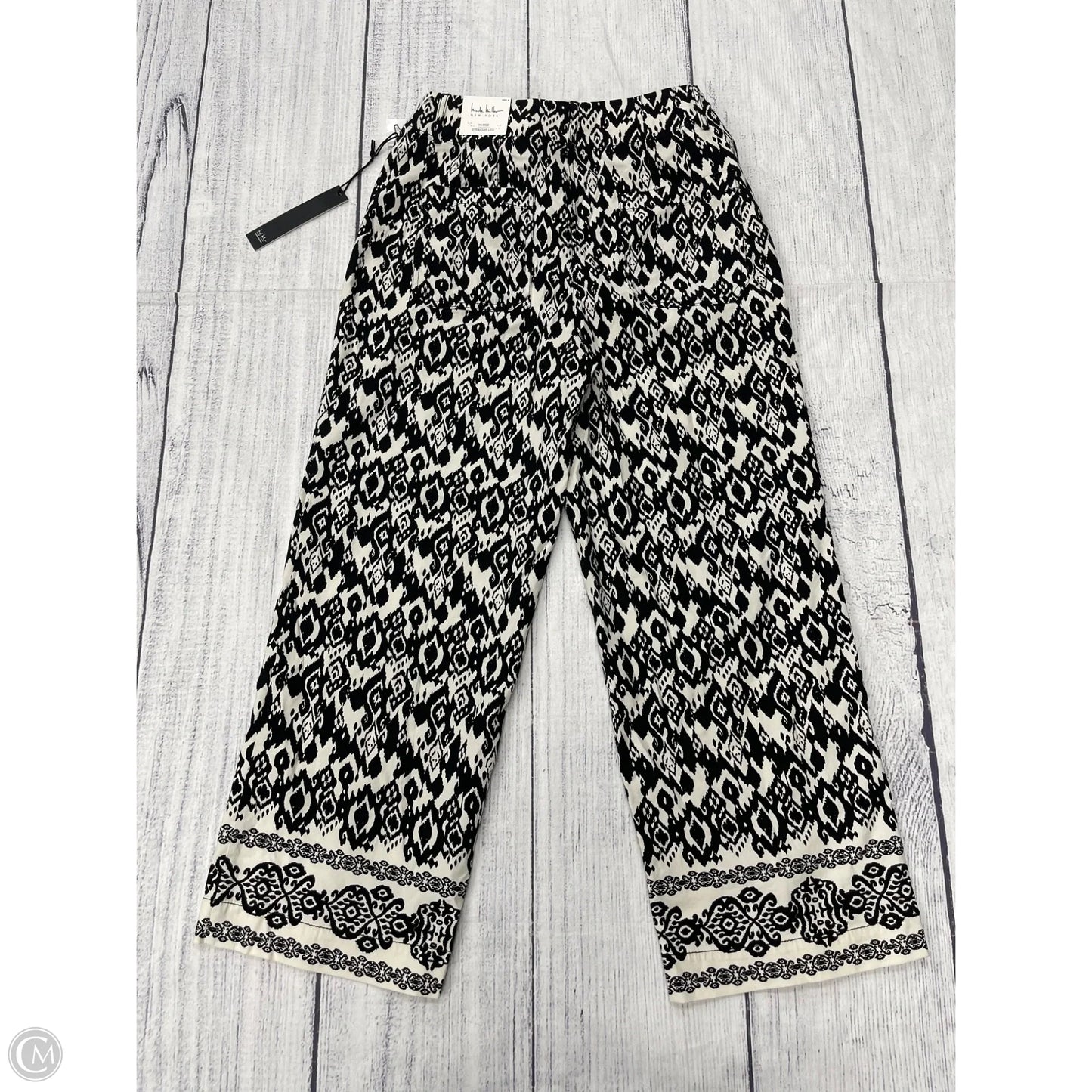 Pants Wide Leg By Nicole Miller In Black & White, Size: 6