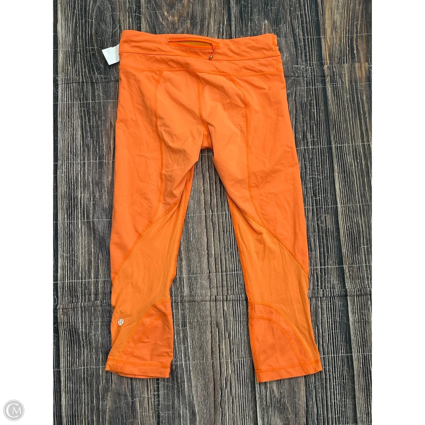 Athletic Leggings Capris By Lululemon In Orange, Size: M