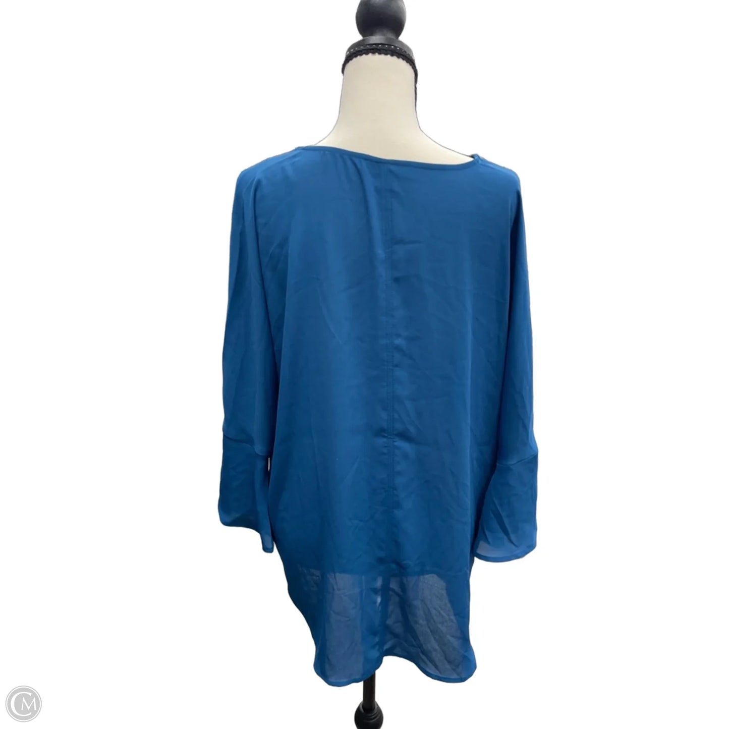 Top 3/4 Sleeve By Chaus In Blue, Size: Xl