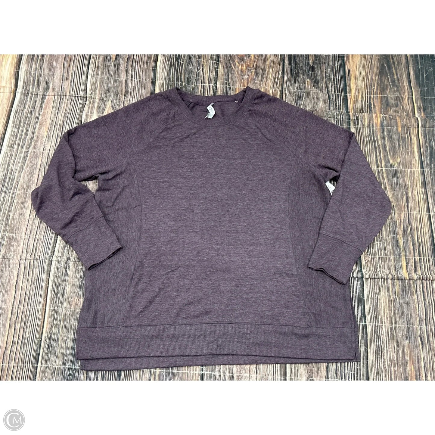 Athletic Top Long Sleeve Collar By Rbx In Purple, Size: 2x