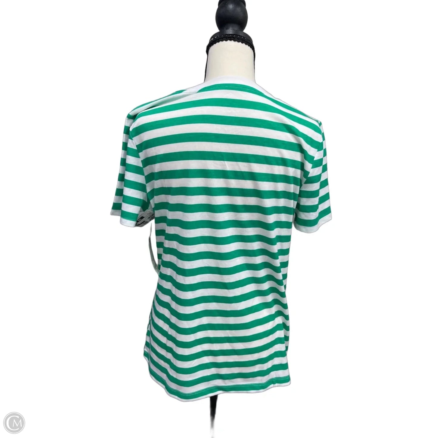Top Short Sleeve By St Johns Bay In Striped Pattern, Size: M