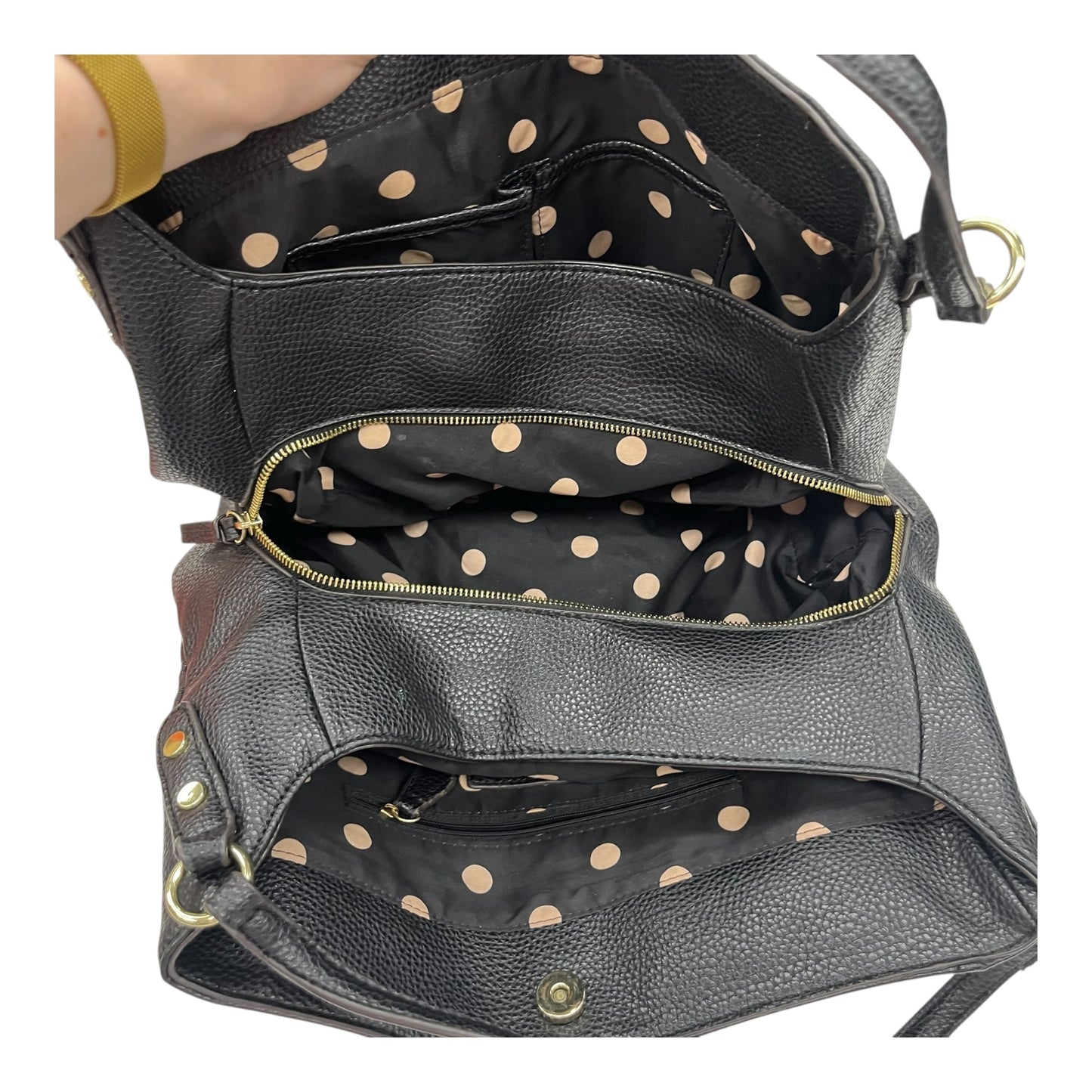 Handbag By Anne Klein In Black, Size:Medium