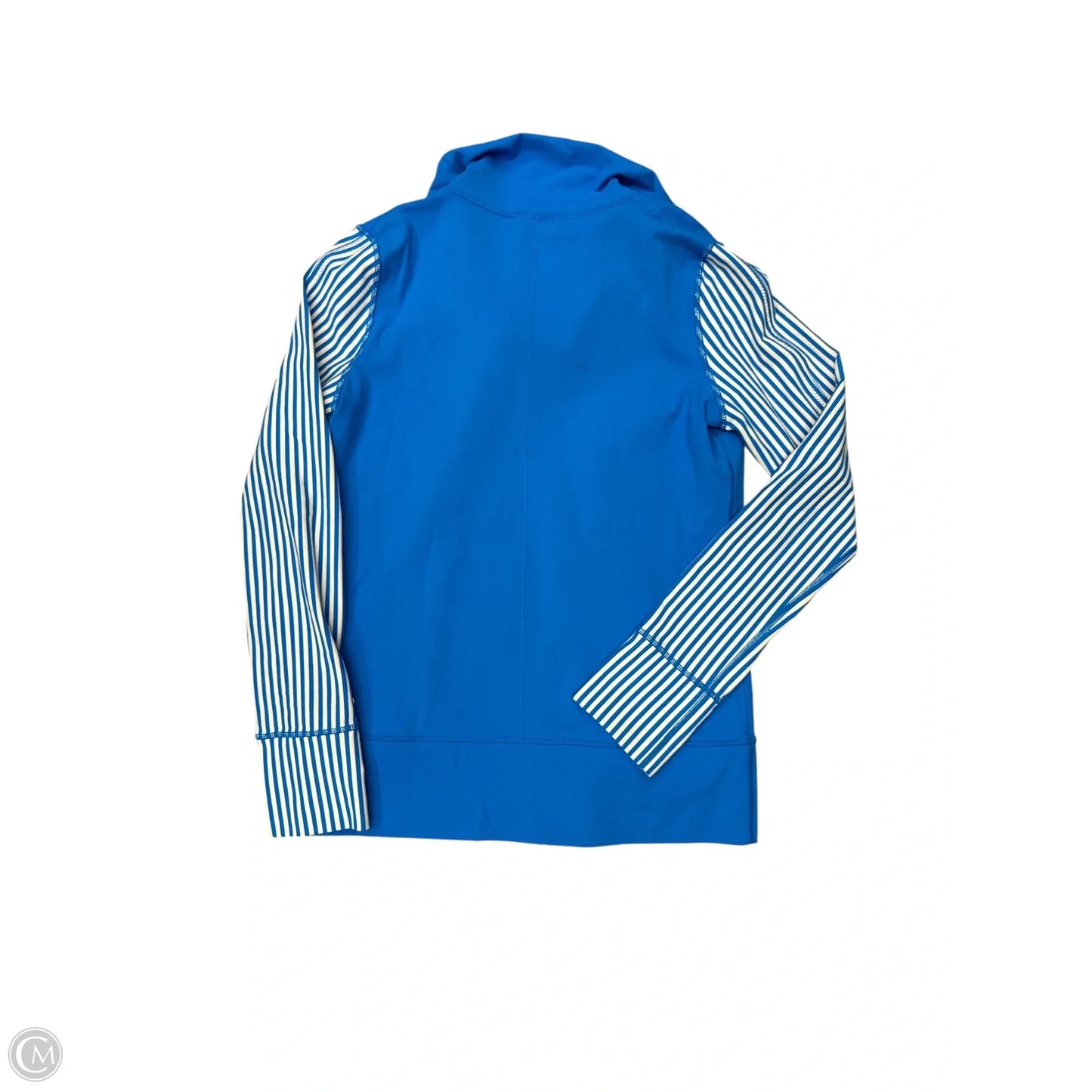 Athletic Jacket By Lululemon In Blue & White, Size: 10