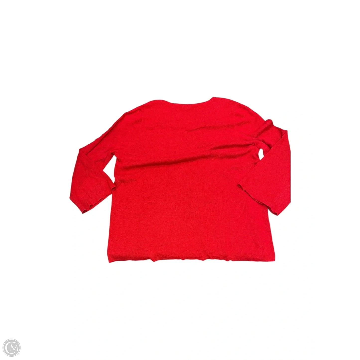 Sweater By Chicos In Red, Size: 1x