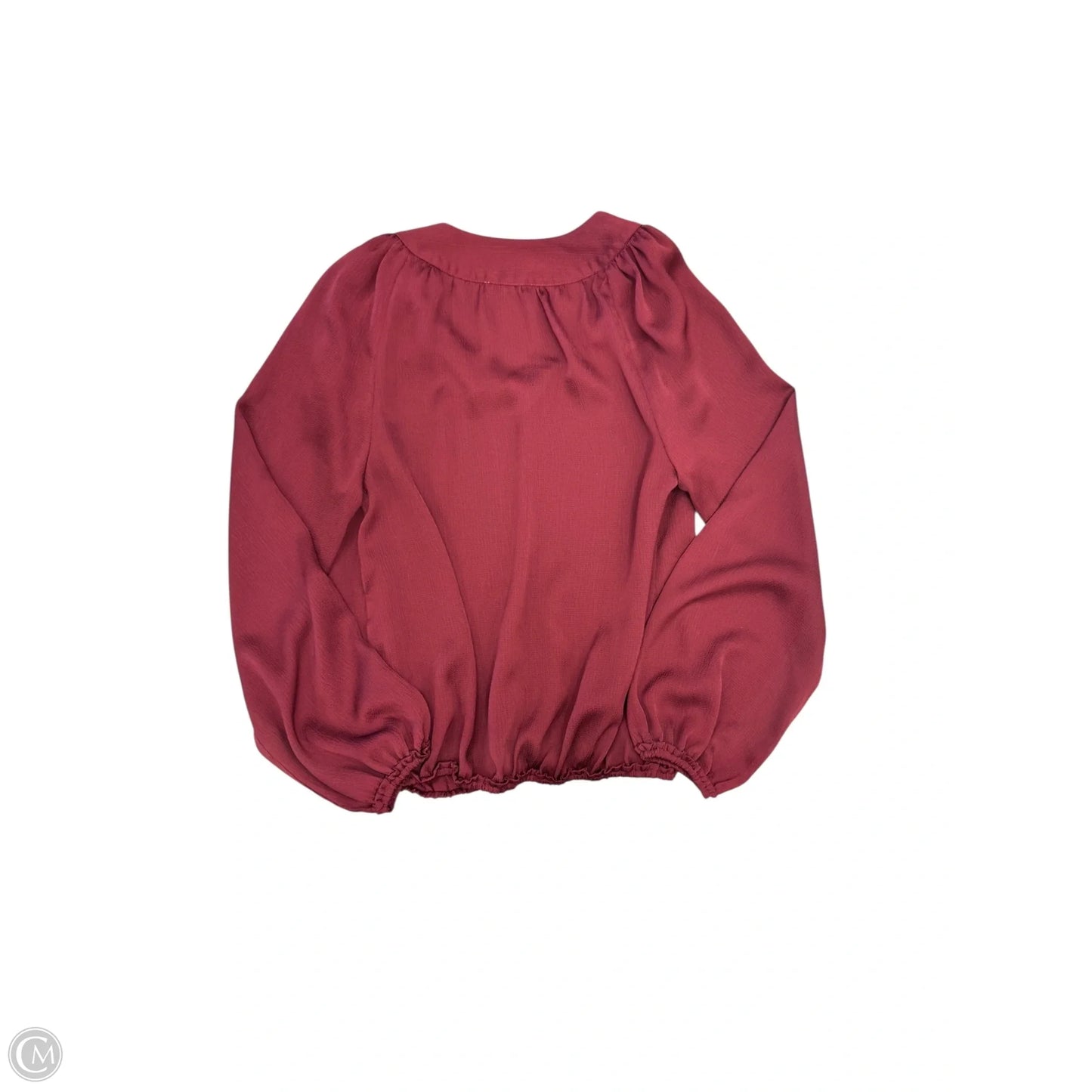 Blouse Long Sleeve By Max Studio In Maroon, Size: Xs