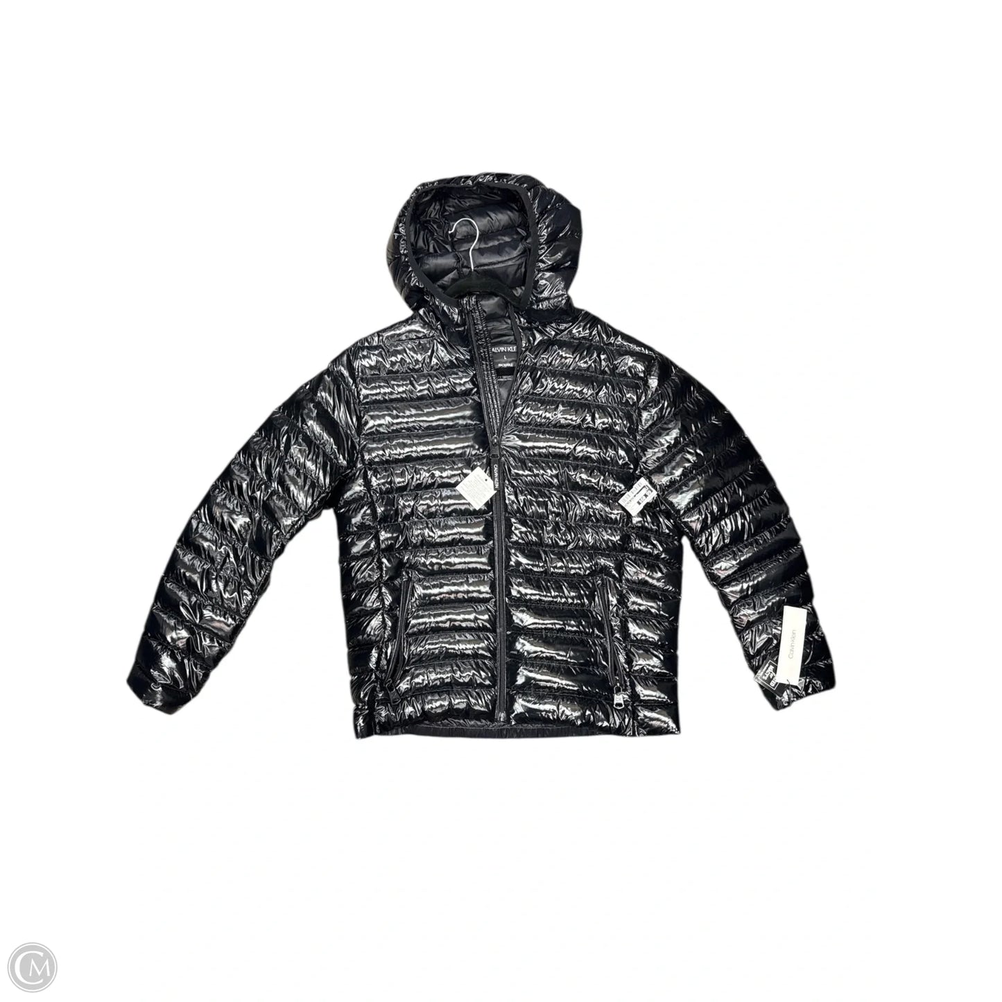 Coat Puffer & Quilted By Calvin Klein In Black, Size: L