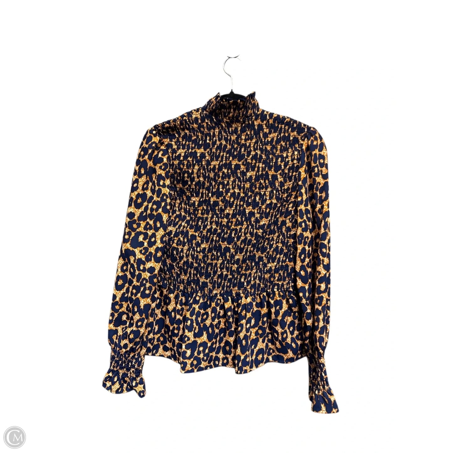 Blouse Long Sleeve By Gibson In Animal Print, Size: S