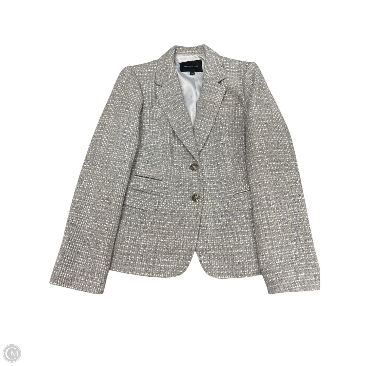 Blazer By Banana Republic In Grey, Size: 8