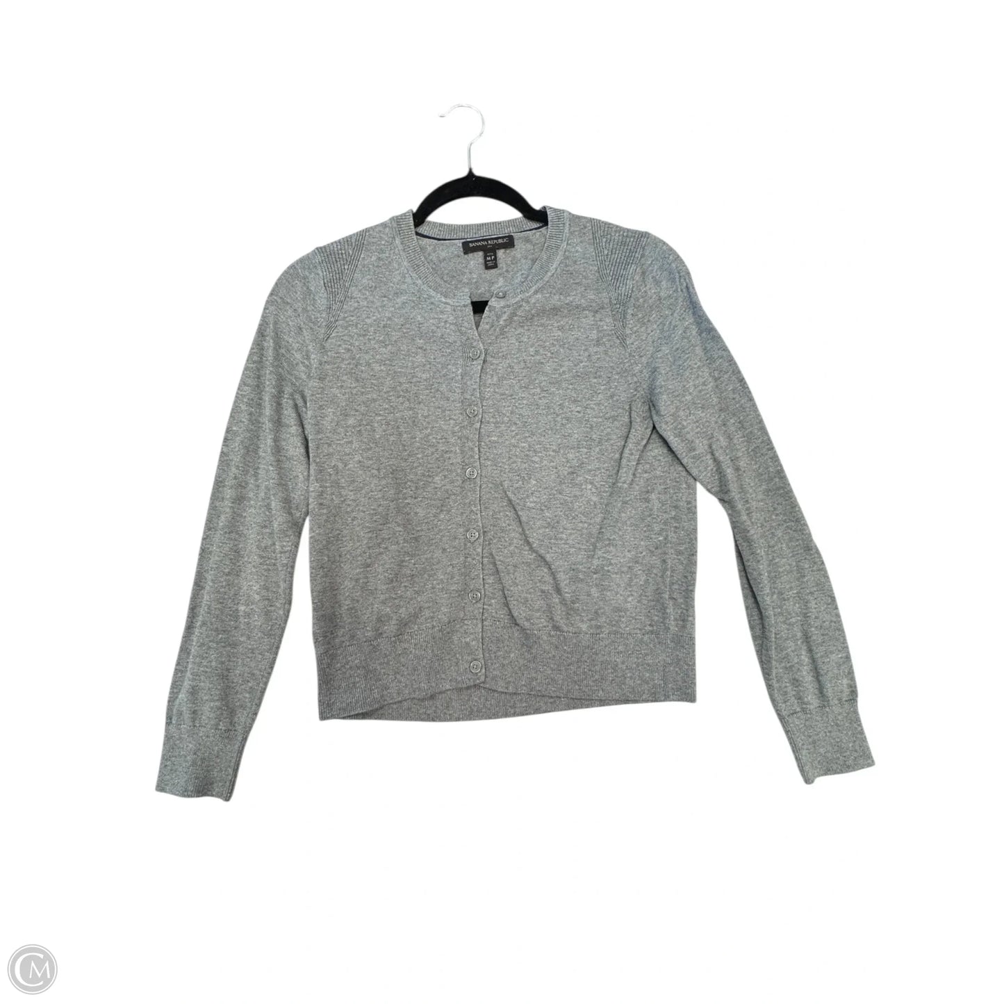 Sweater Cardigan By Banana Republic In Grey, Size: M