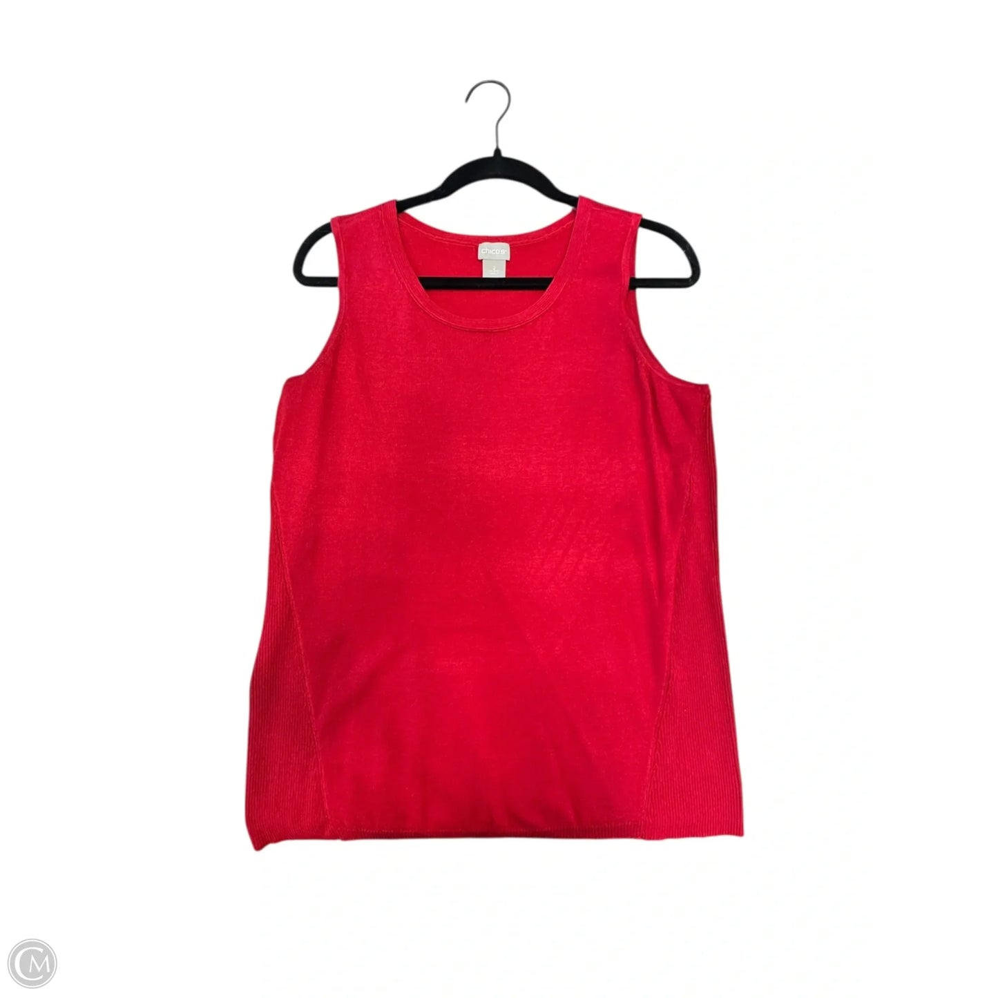 Blouse Sleeveless By Chicos In Red, Size: L