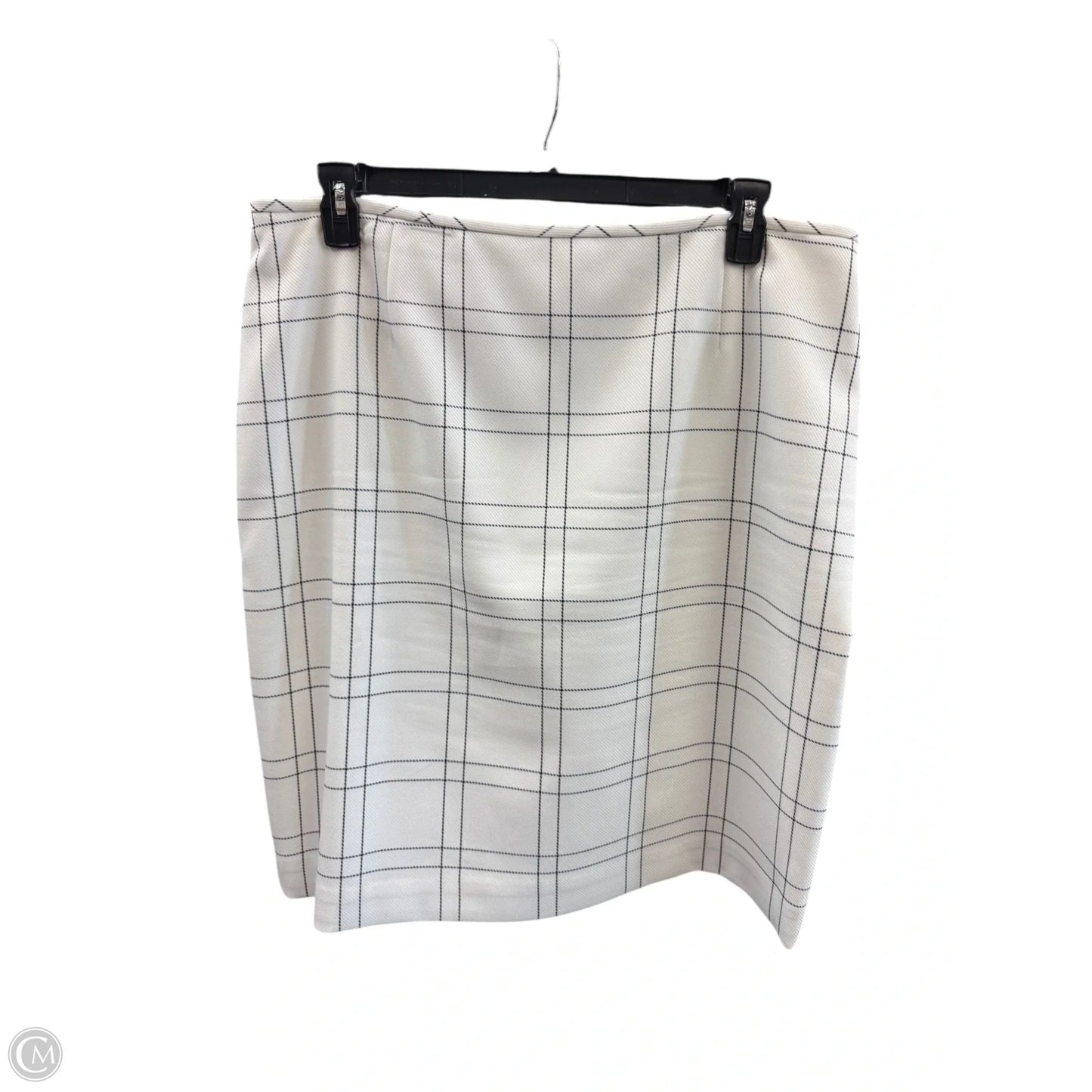 Skirt Suit 2pc By Tahari By Arthur Levine In Black & White, Size: 18