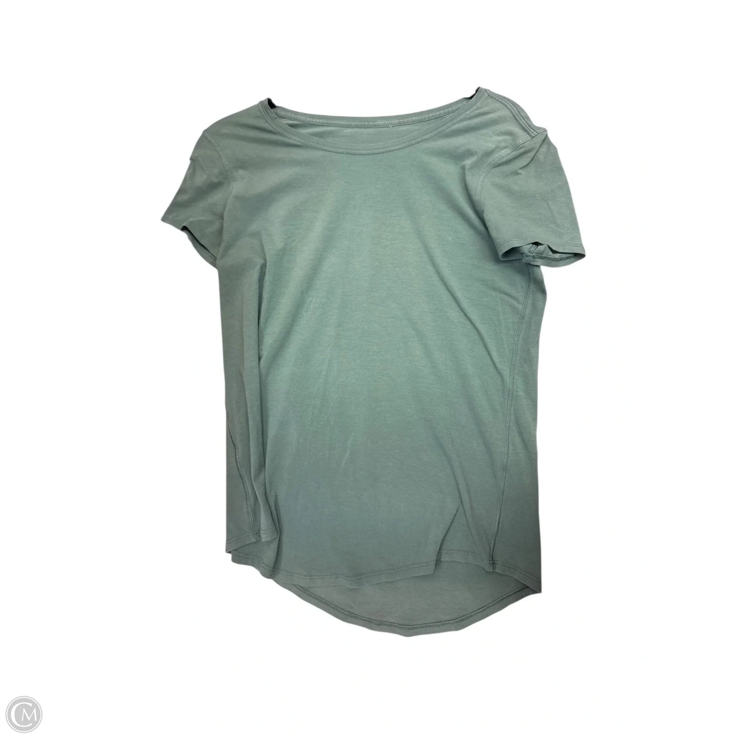 Athletic Top Short Sleeve By Lululemon In Teal, Size: 6