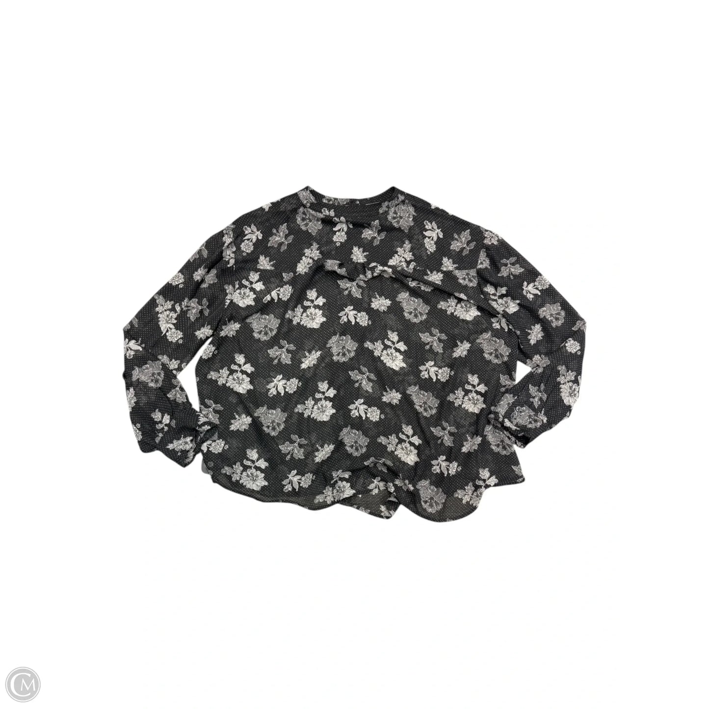 Blouse Long Sleeve By Lane Bryant In Black, Size: 1x