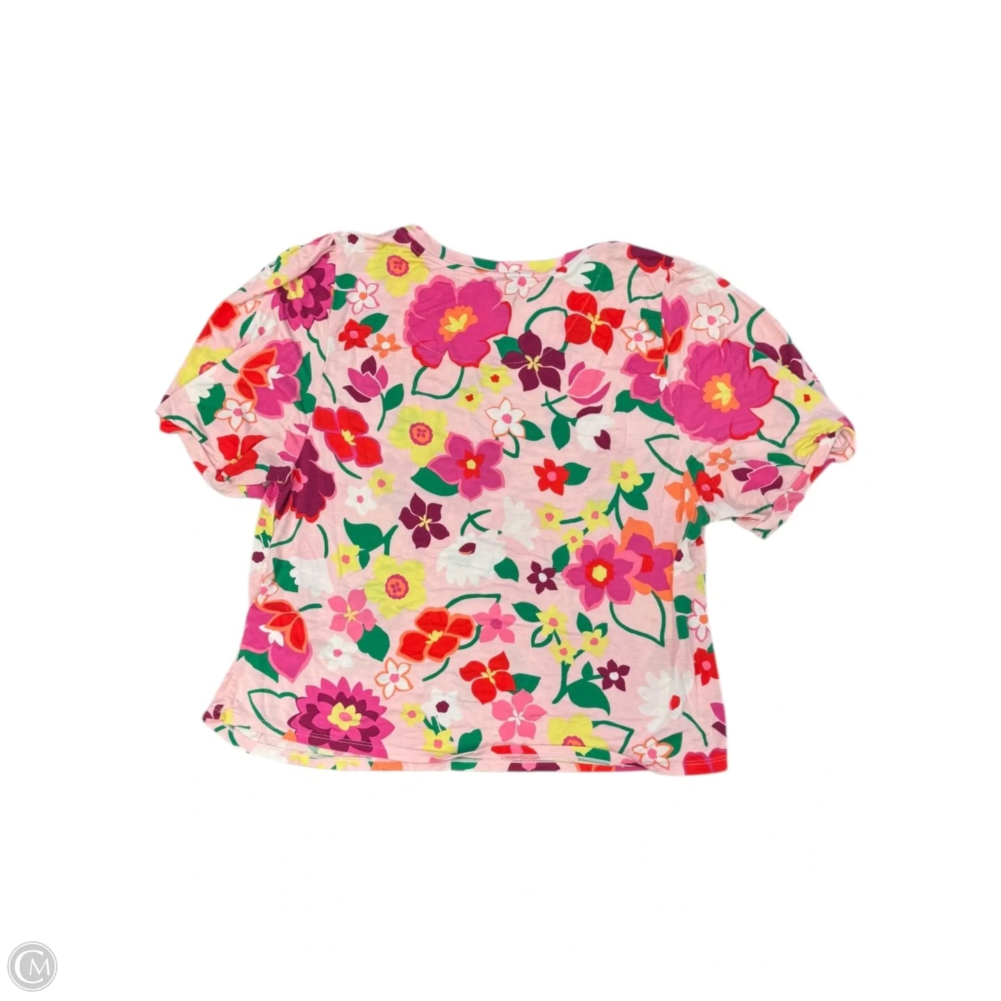 Top Short Sleeve Designer By Kate Spade In Floral Print, Size: L