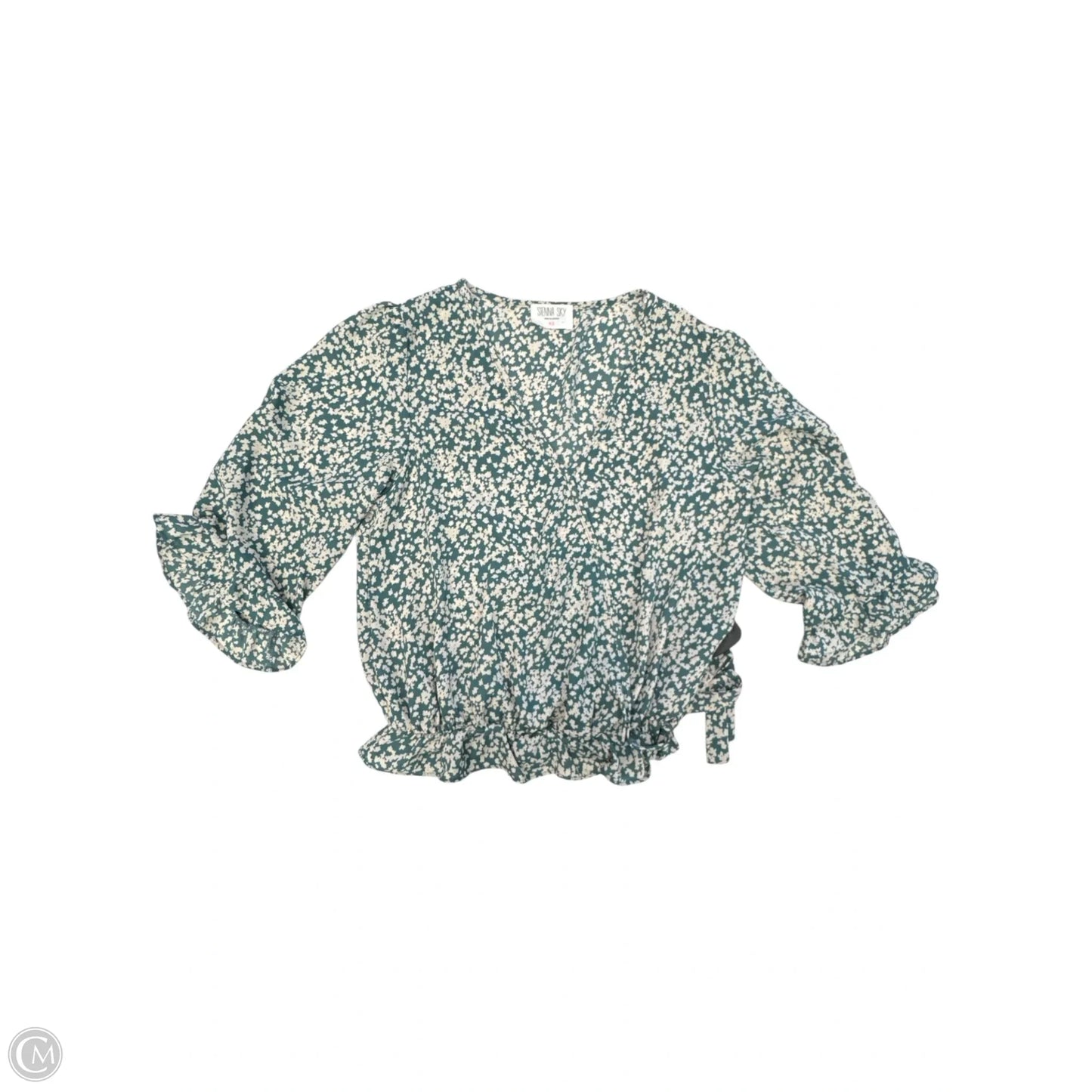 Blouse 3/4 Sleeve By Sienna Sky In Blue, Size: Xs