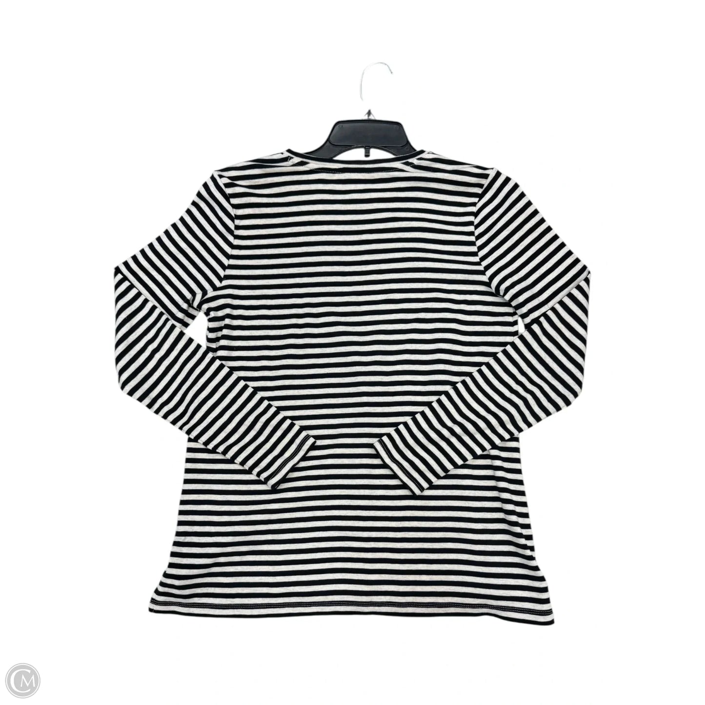 Top Long Sleeve By J. Jill In Black & White, Size: S